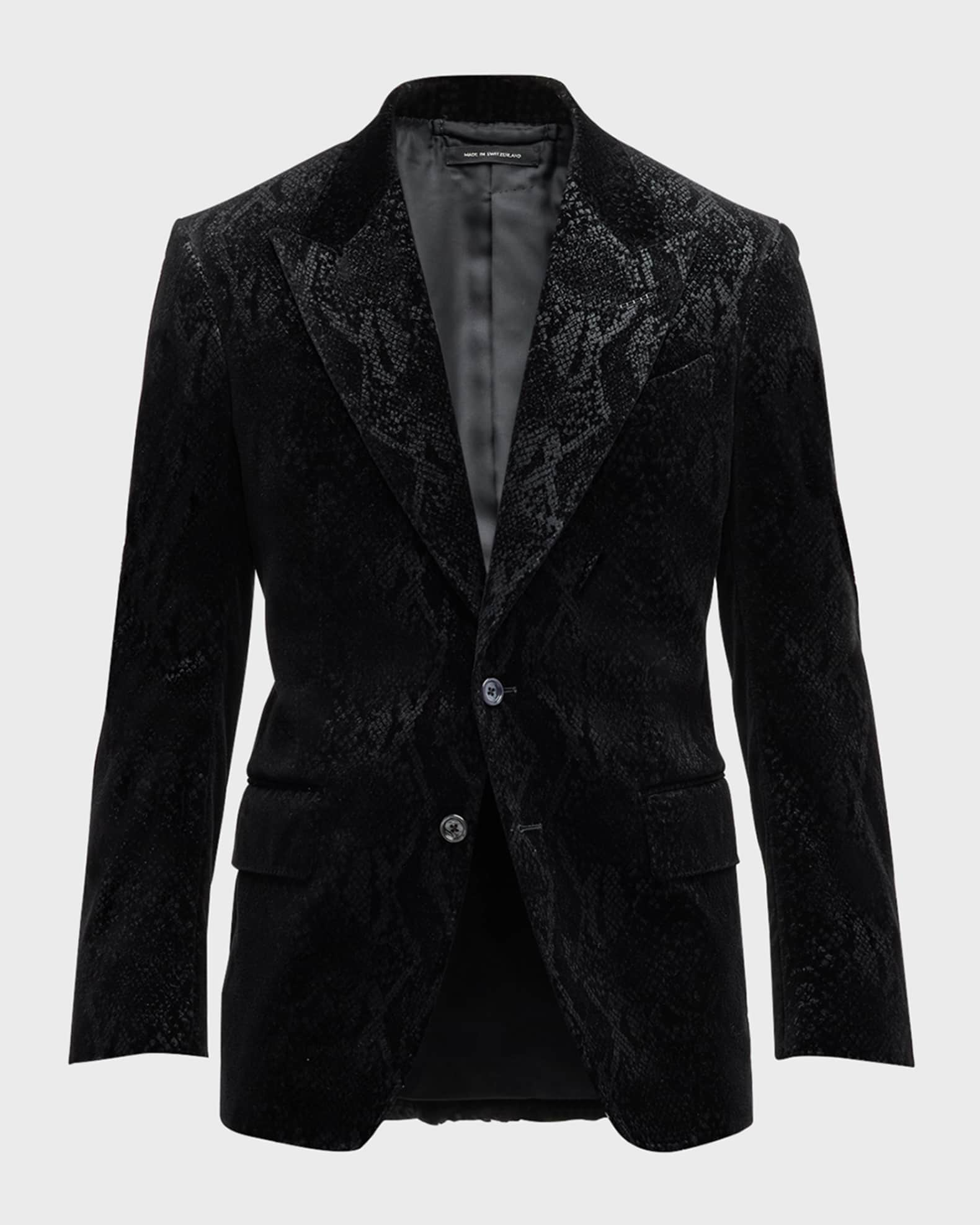 TOM FORD Shelton velvet blazer - Blue