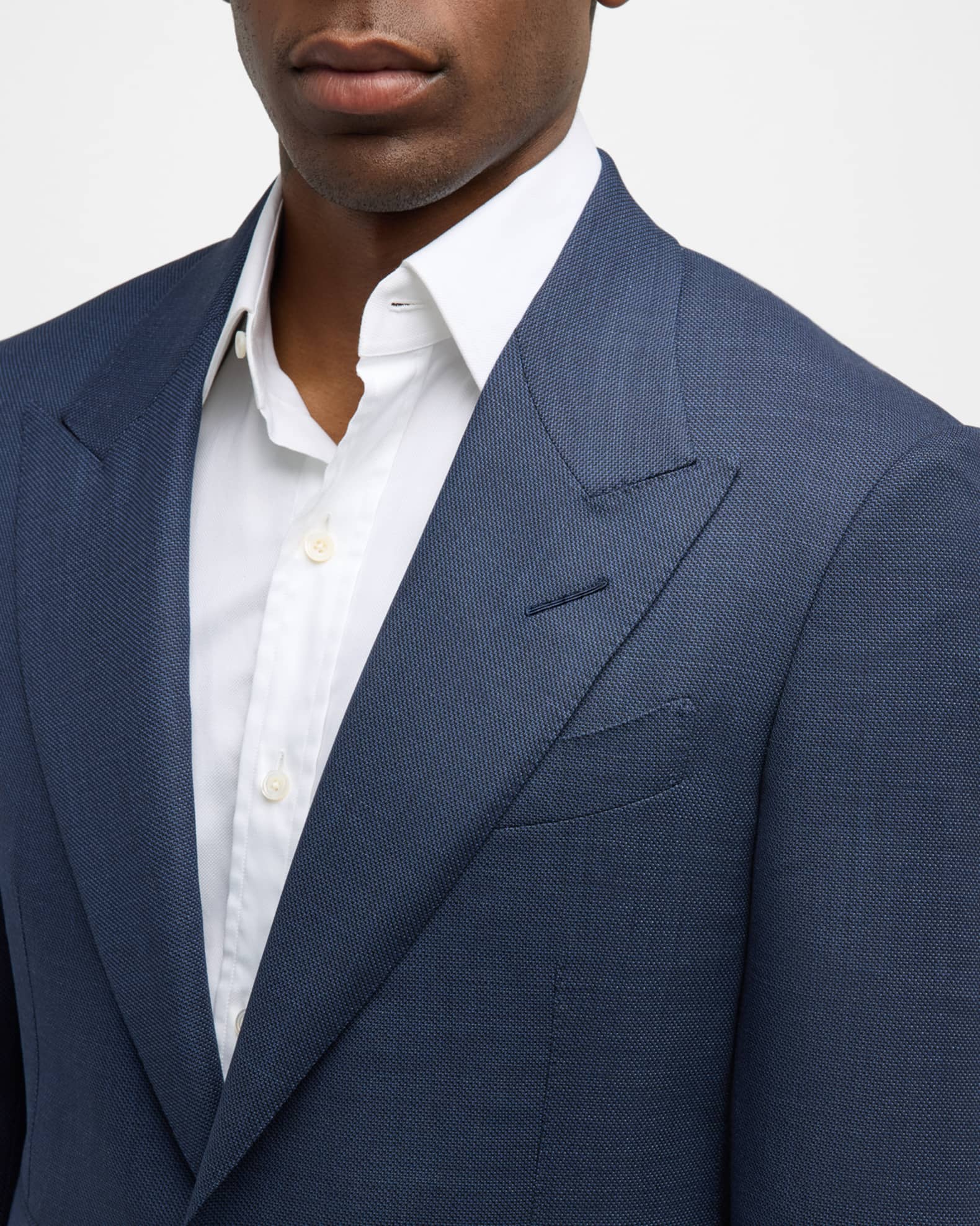 Tom Ford Men s Shelton Sharkskin Stretch Suit Blue Men s 48R Formalwear Tuxedos Suits 2 Piece Two Piece Suits