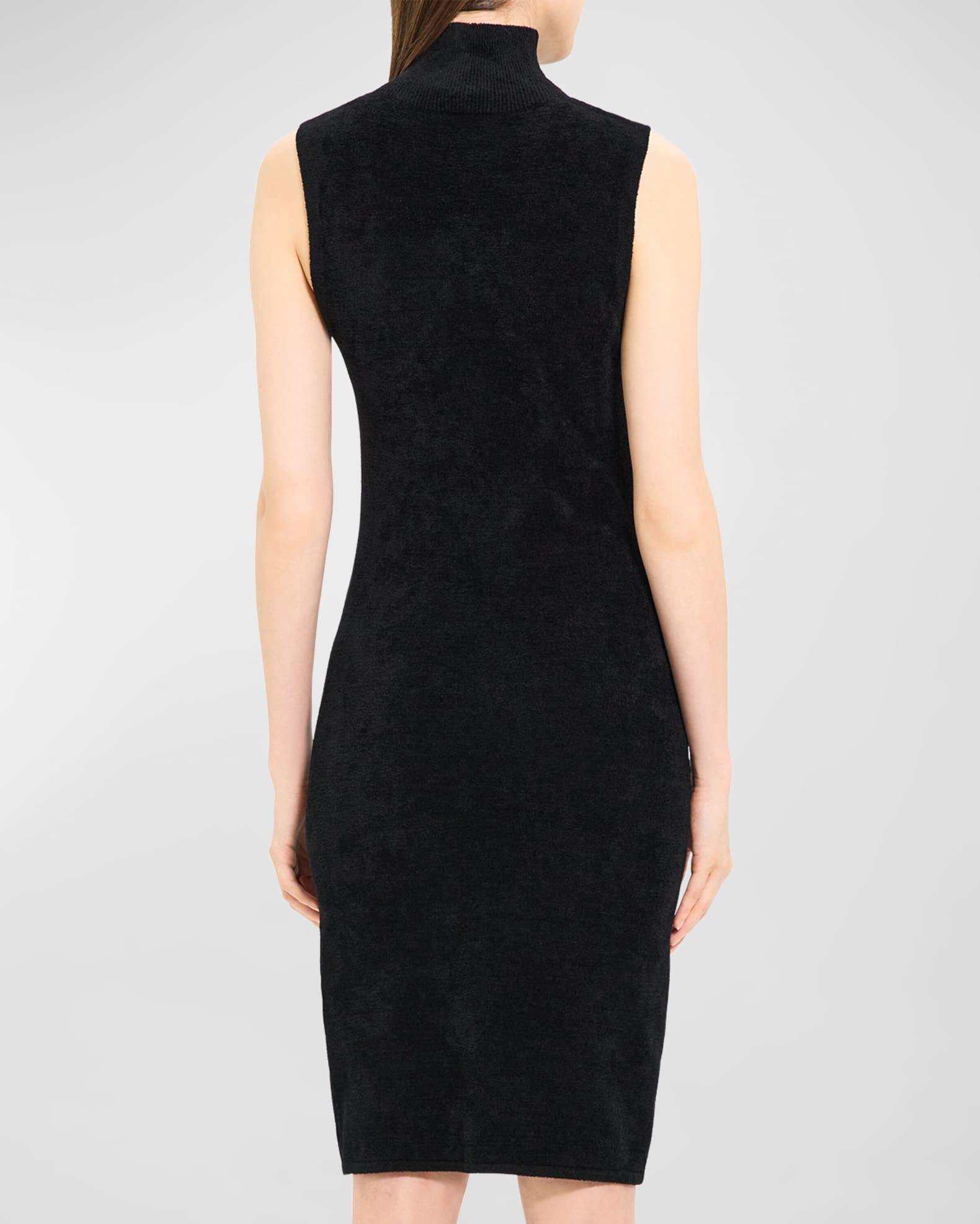 Theory Micro Velvet Sleeveless Turtleneck Dress Neiman Marcus