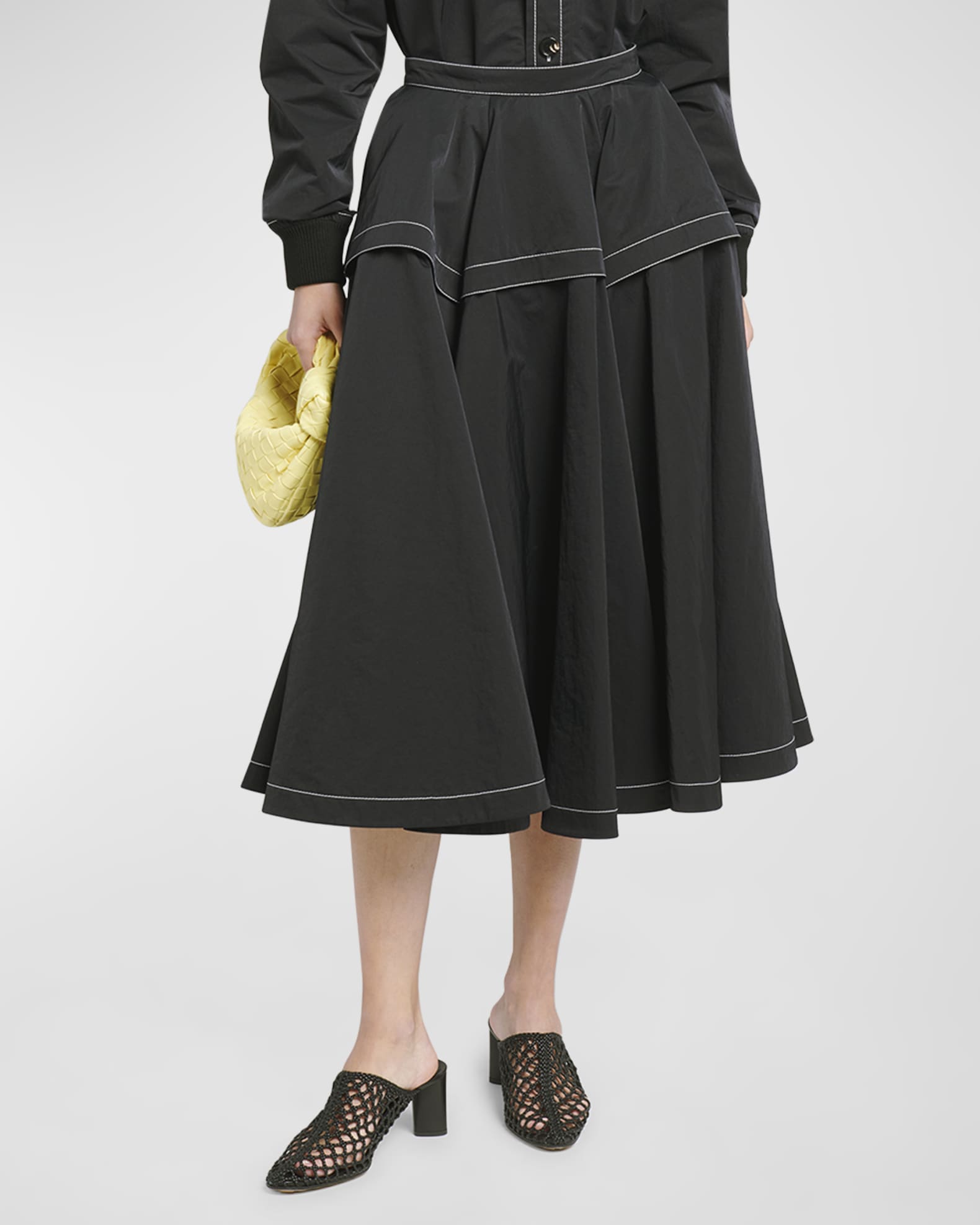 スカート BOTTEGA VENETA Woman Skirt Black 756693 VKPH0 1000 BOTTEGA VENETA: Skirt woman - Black | Bottega Veneta skirt