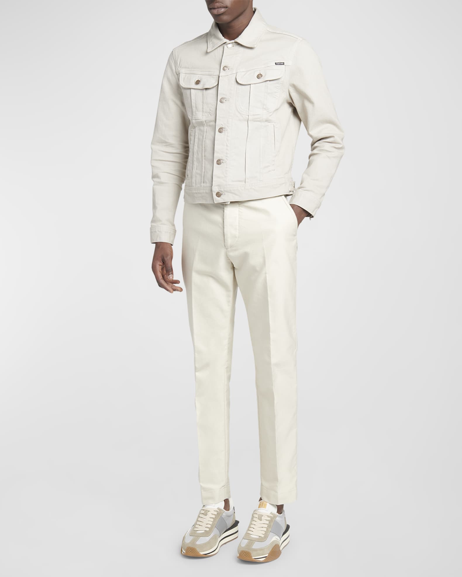 Neiman marcus jean jacket clearance