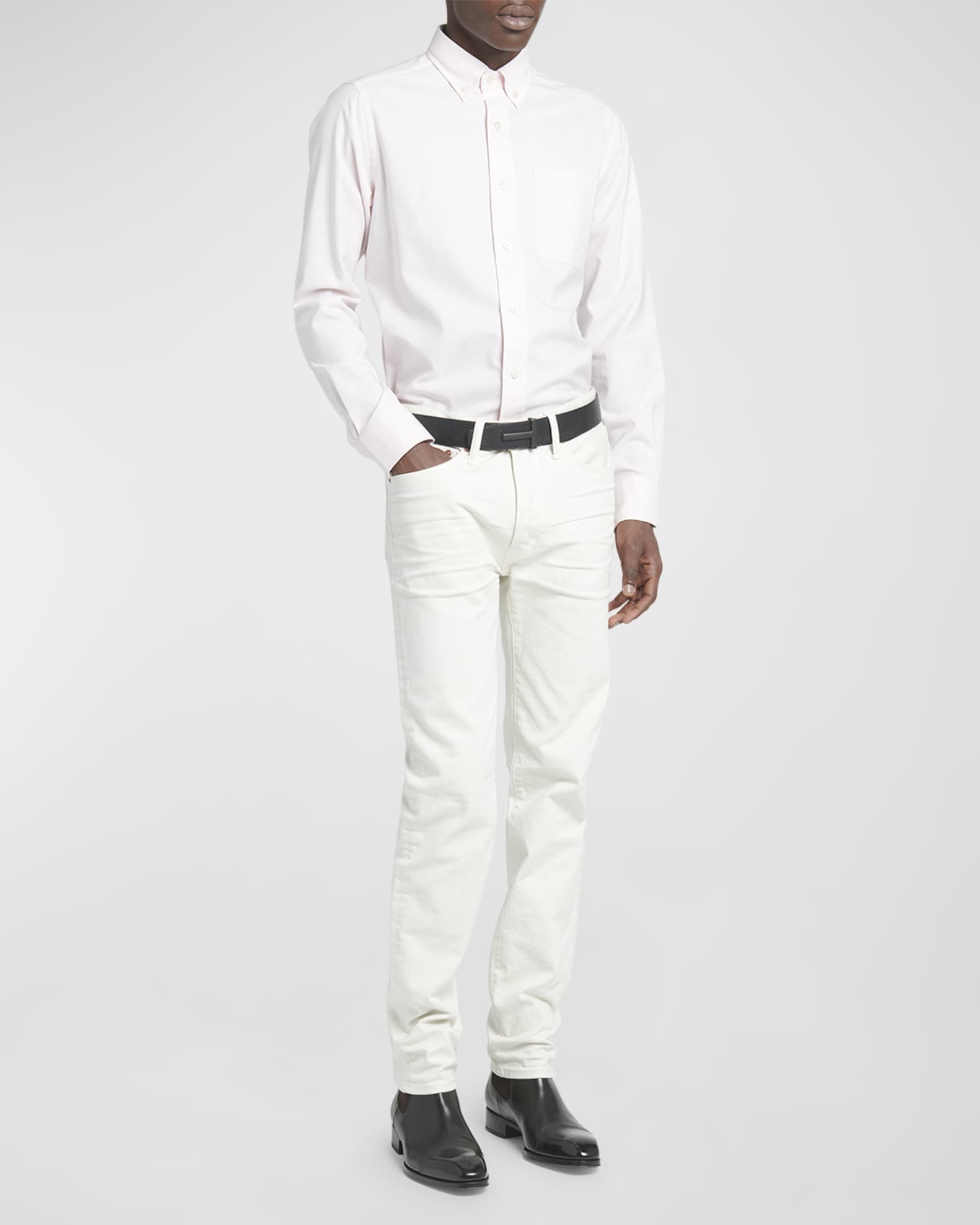 Men's Slim Fit Cotton Oxford Sport Shirt 1