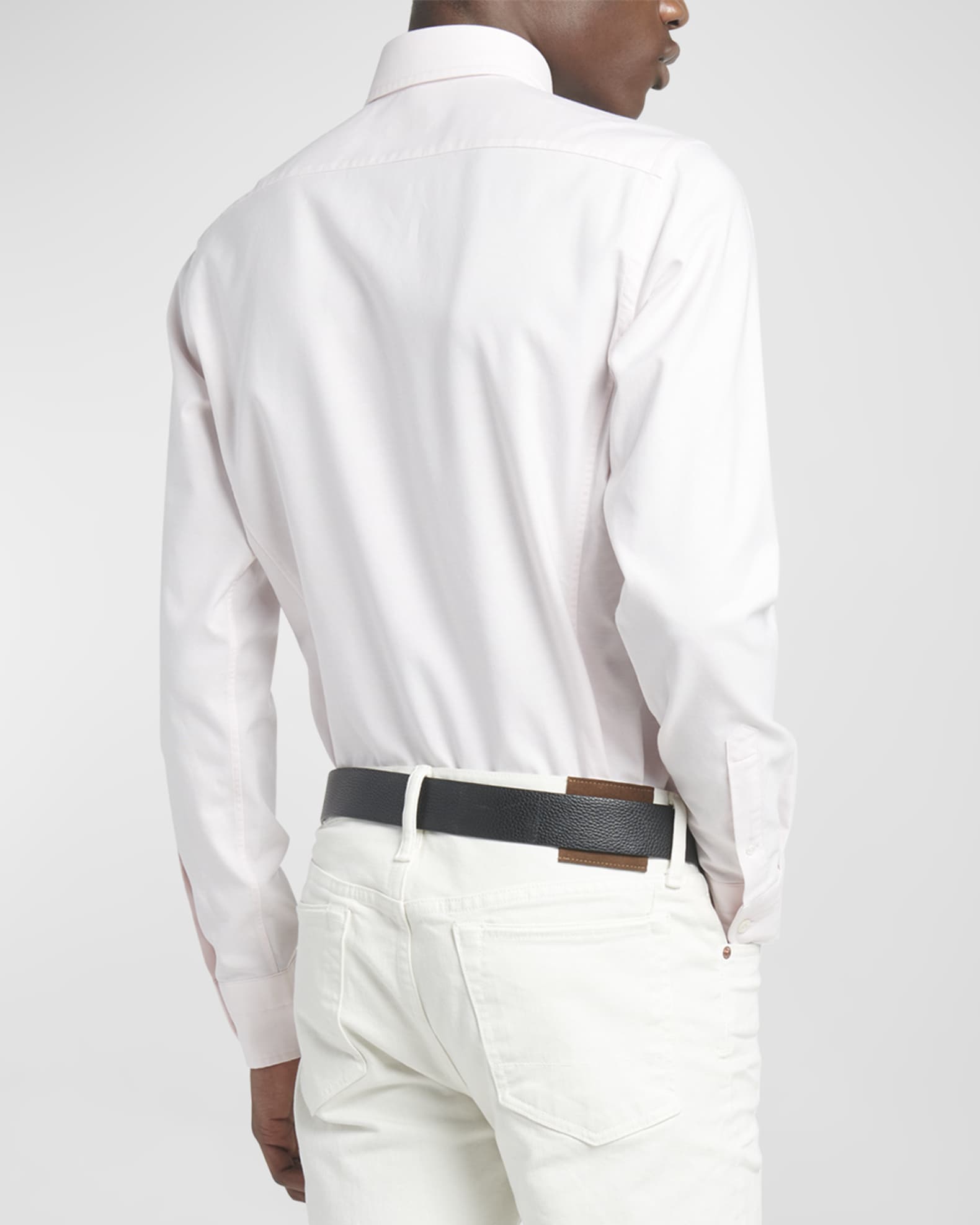 Tシャツ・カットソー [TOM FORD] FW25 SLIM FIT POPLIN SHIRT TOM FORD Slim-Fit Cotton-Poplin Shirt for Men | MR PORTER