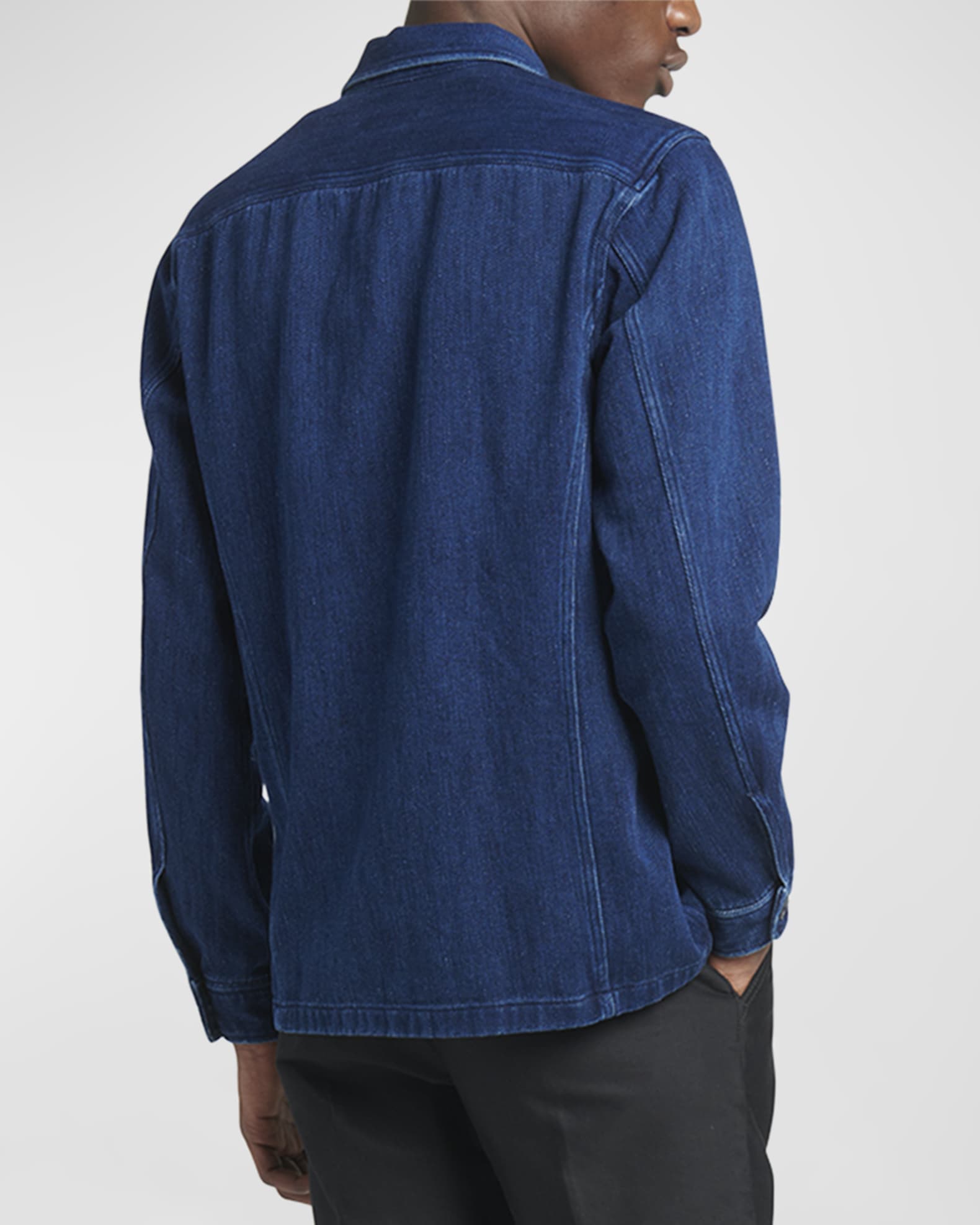 TOM FORD Men's Dark Wash Denim Overshirt | Neiman Marcus
