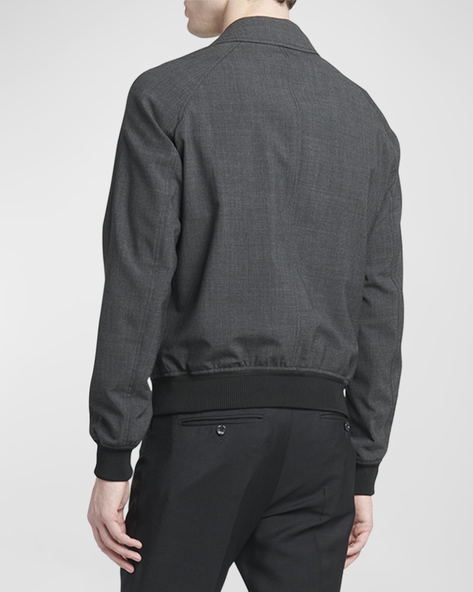 TOM FORD Men's Wool Stretch Blouson Jacket | Neiman Marcus TOM FORD Men's Wool Stretch Blouson Jacket | Neiman Marcus