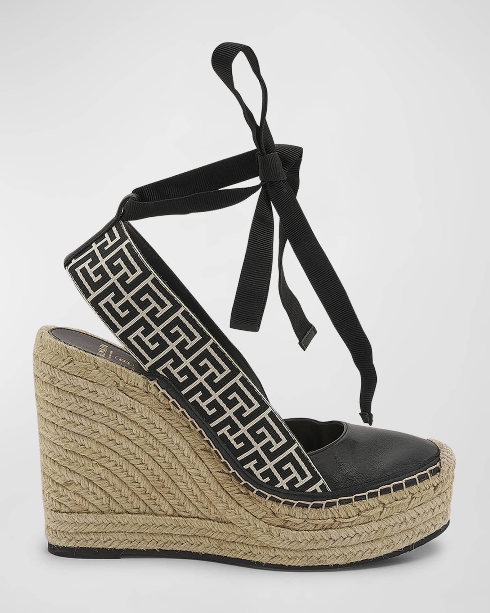 Monogram leather espadrilles