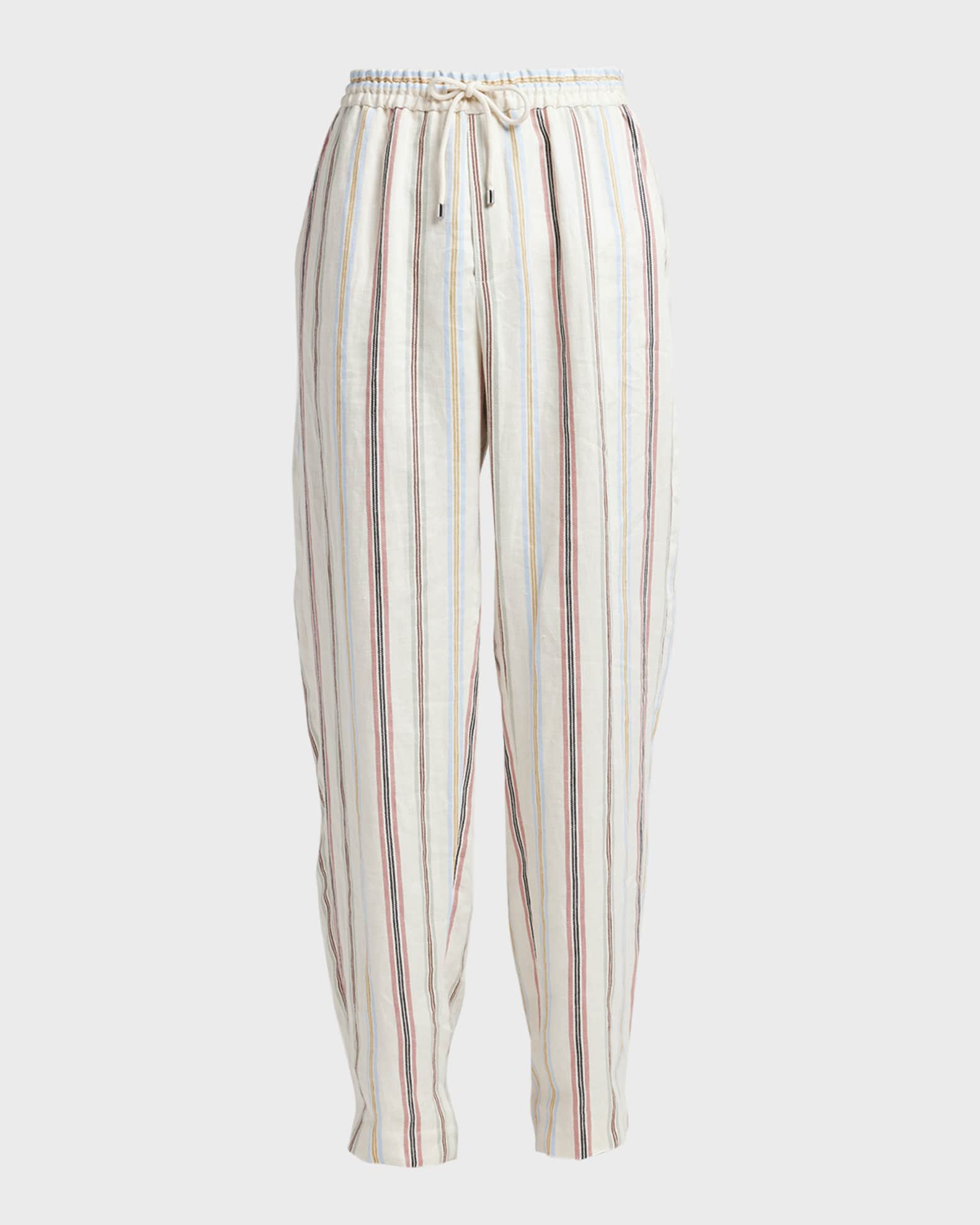 Etro Men's Striped Linen Pants Neiman Marcus