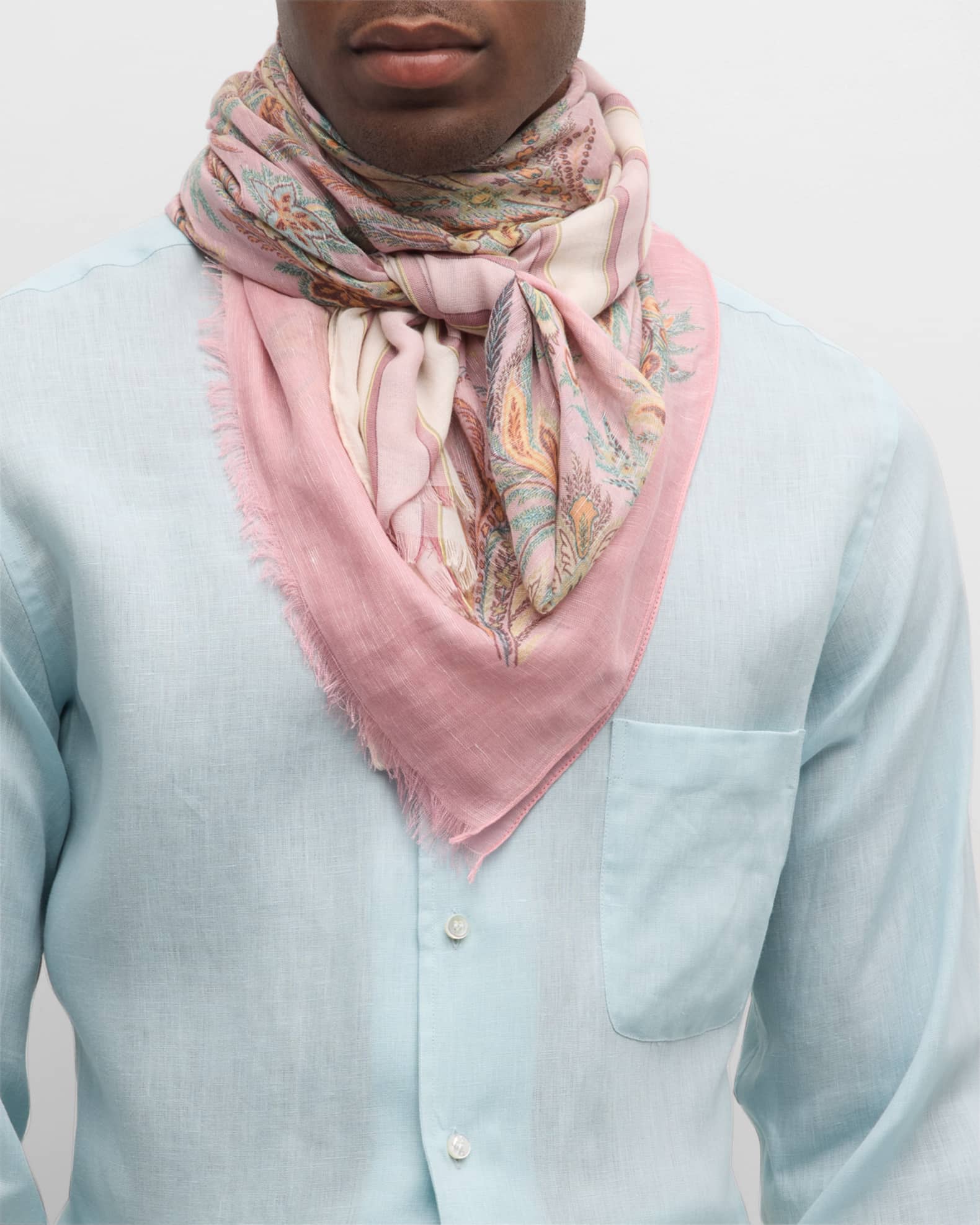 Etro Men's 2-Piece Sheer Scarf