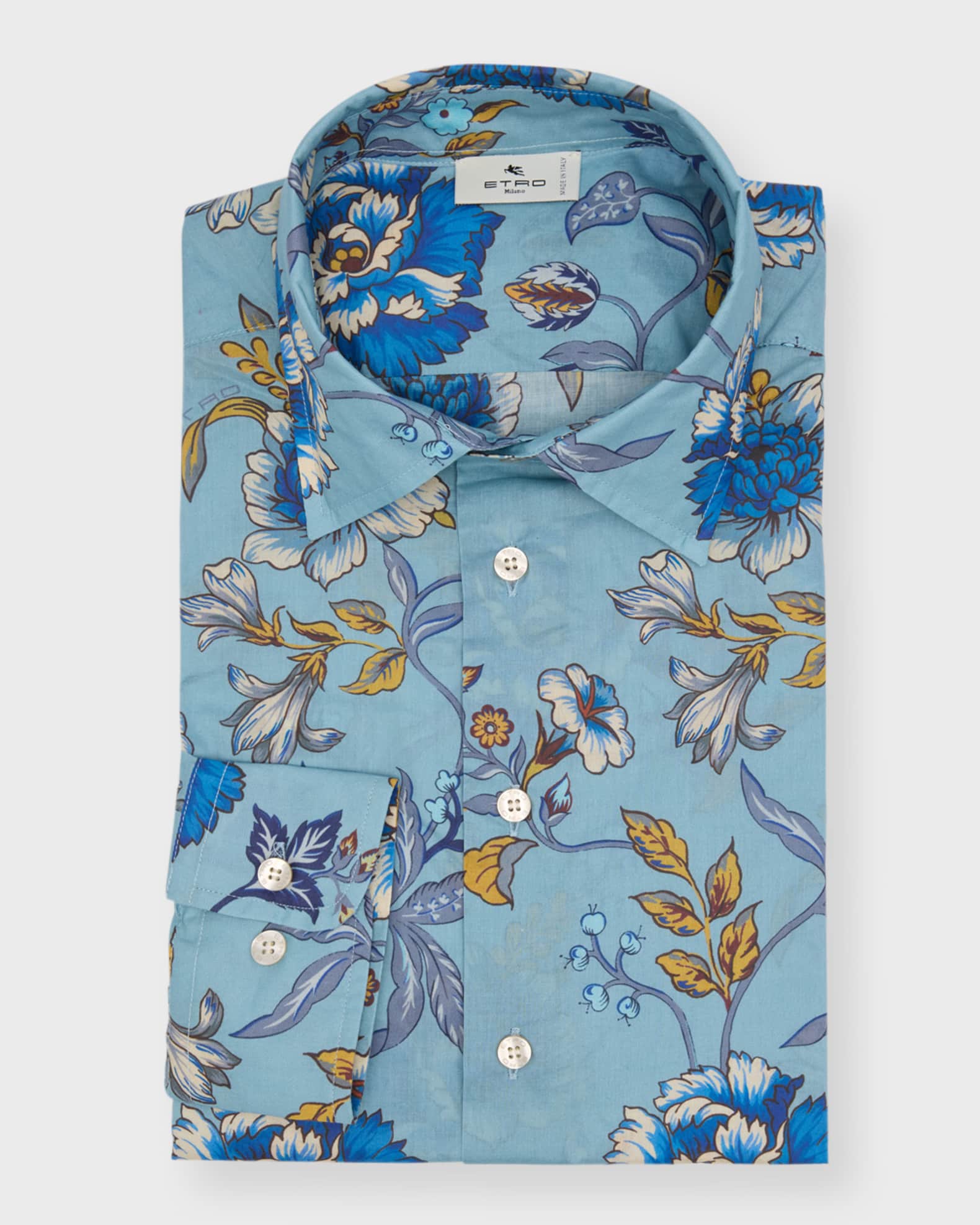 Etro Men's Floral Dress Shirt Neiman Marcus