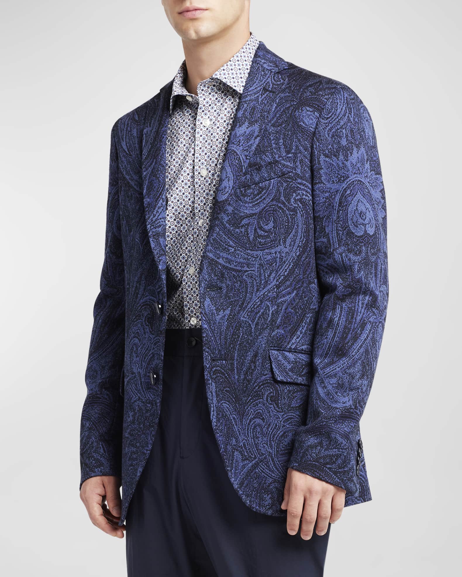 Men s Paisley Knit Sport Coat