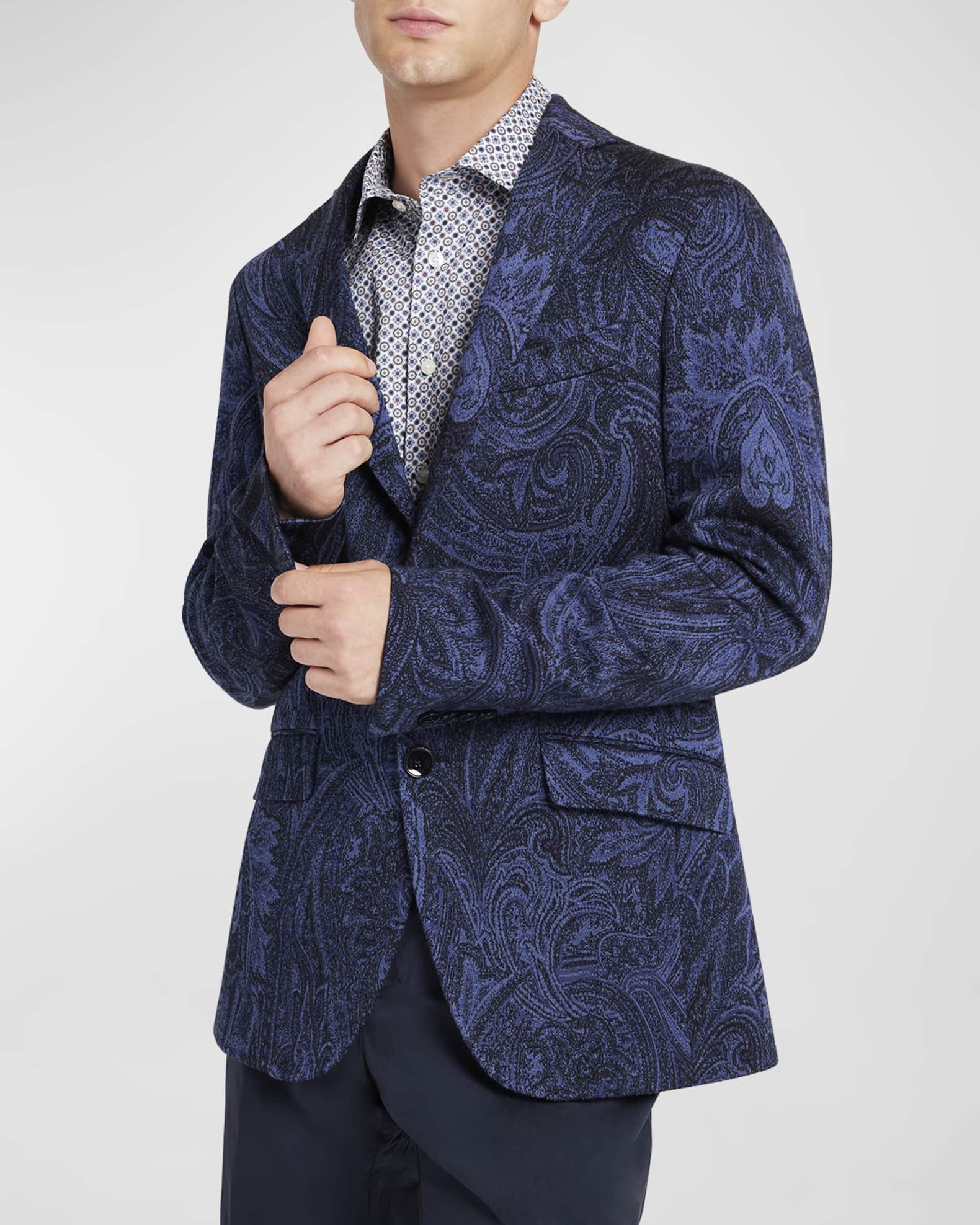 Blue paisley sport store coat