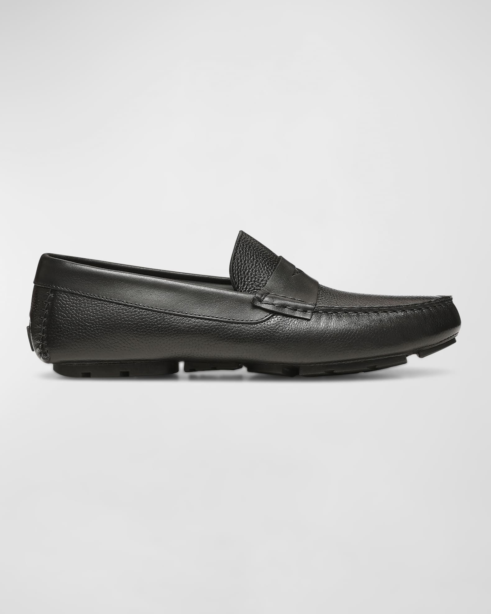 Louis Vuitton Men's Black Calf Leather Buckle Loafers Dress Shoes