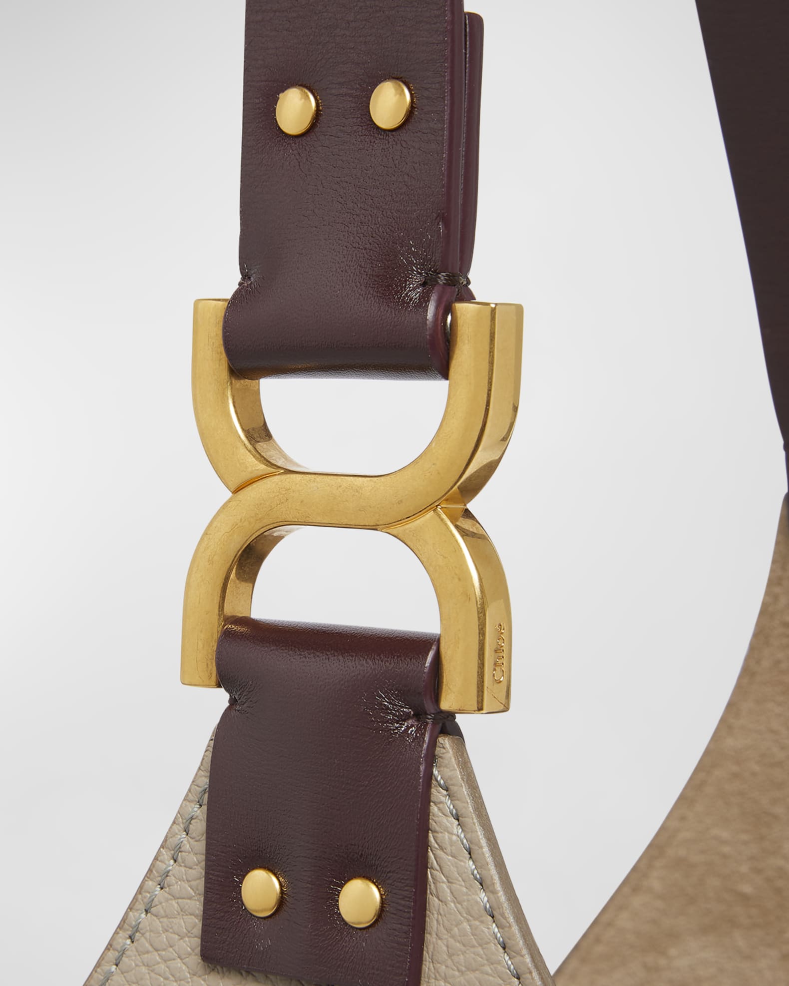 ショルダーバッグ・ポシェット CHLOE MARCIE SMALL LEATHER HOBO BAG Chloé Small Marcie Hobo Bag In Grained Leather in Misty