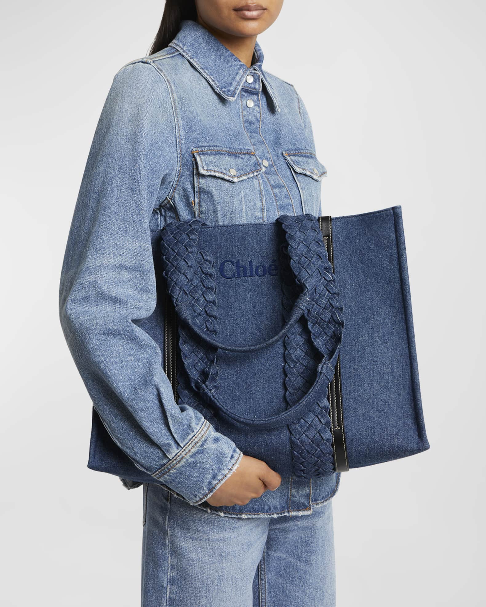 See by chloe denim tote cheap