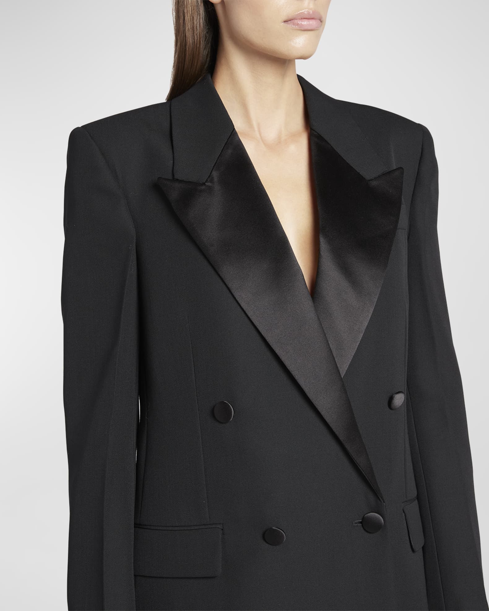STELLA McCARTNEY ブラック タキシードジャケット　40 Women Black Single-Breasted Blazer | Stella McCartney US
