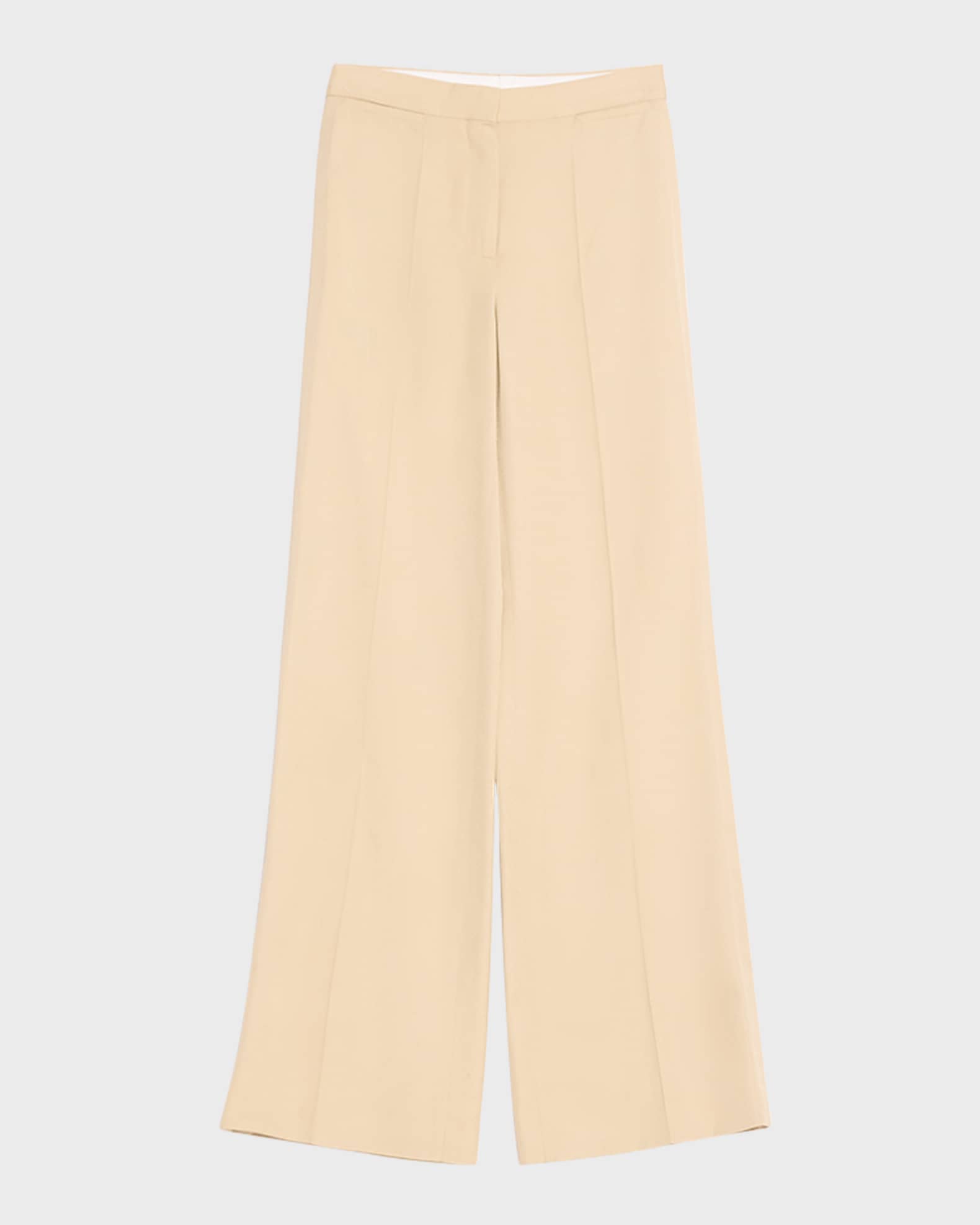 Stella McCartney Pleated Straight-Leg Flare Trousers