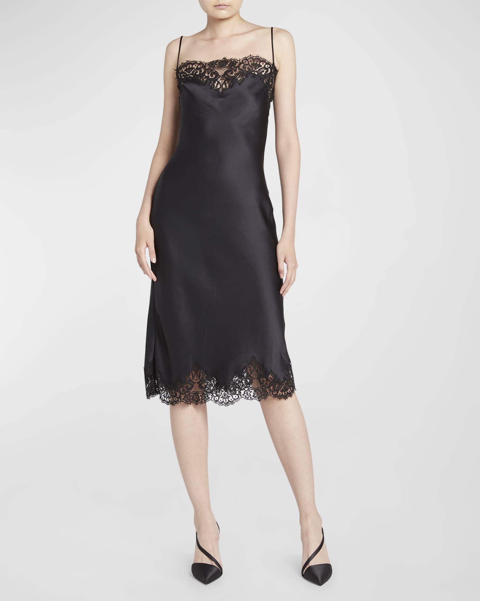 Stella McCartney Iconic Lace Slip Dress Neiman Marcus