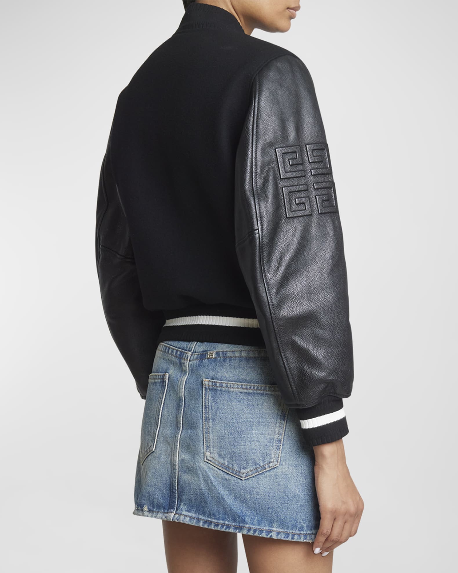 Givenchy 4G Logo Regular Fit Varsity Jacket | Neiman Marcus Givenchy 4G Logo Regular Fit Varsity Jacket | Neiman Marcus