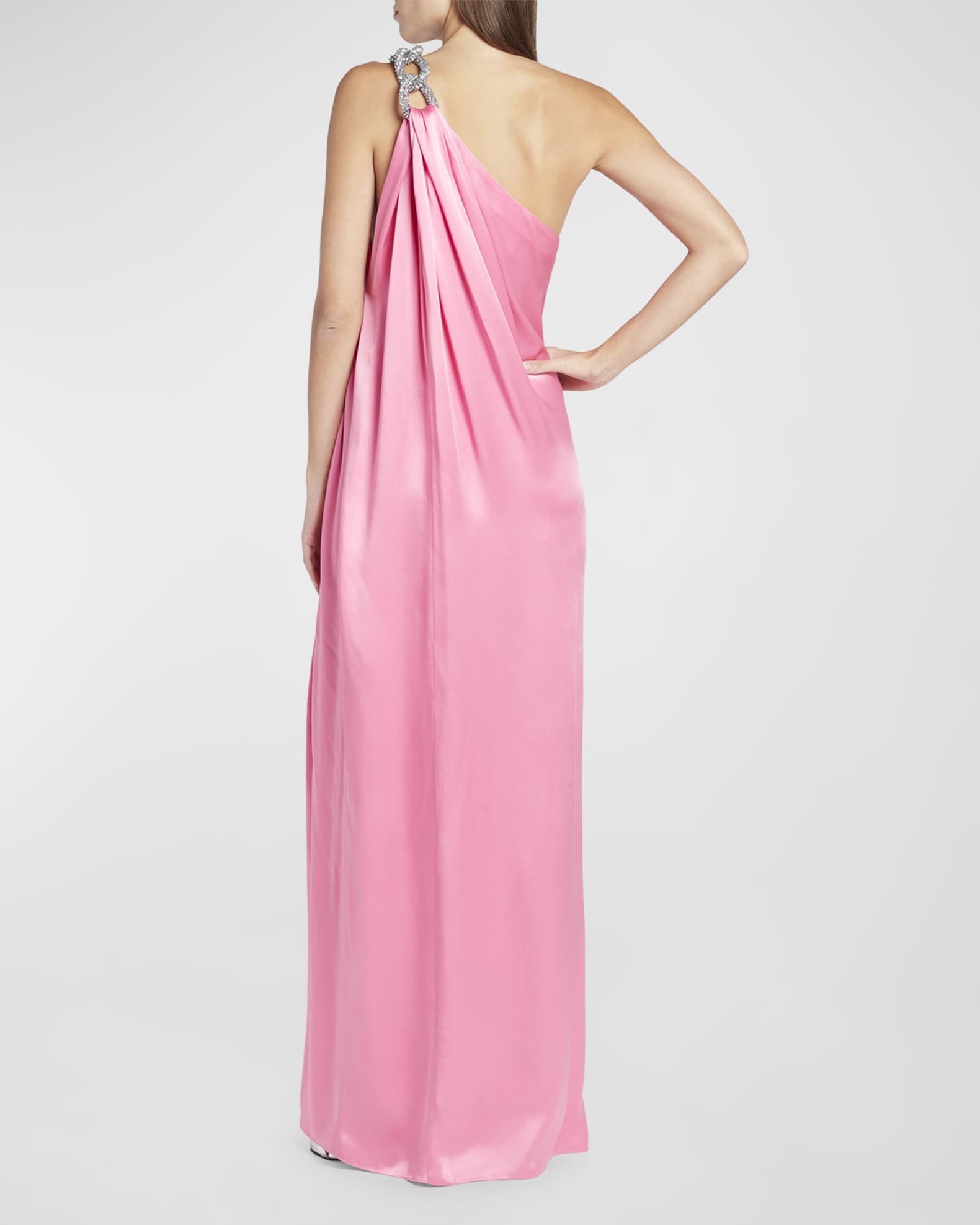 Stella McCartney Falabella One-Shoulder Gown with Crystal Detail ...