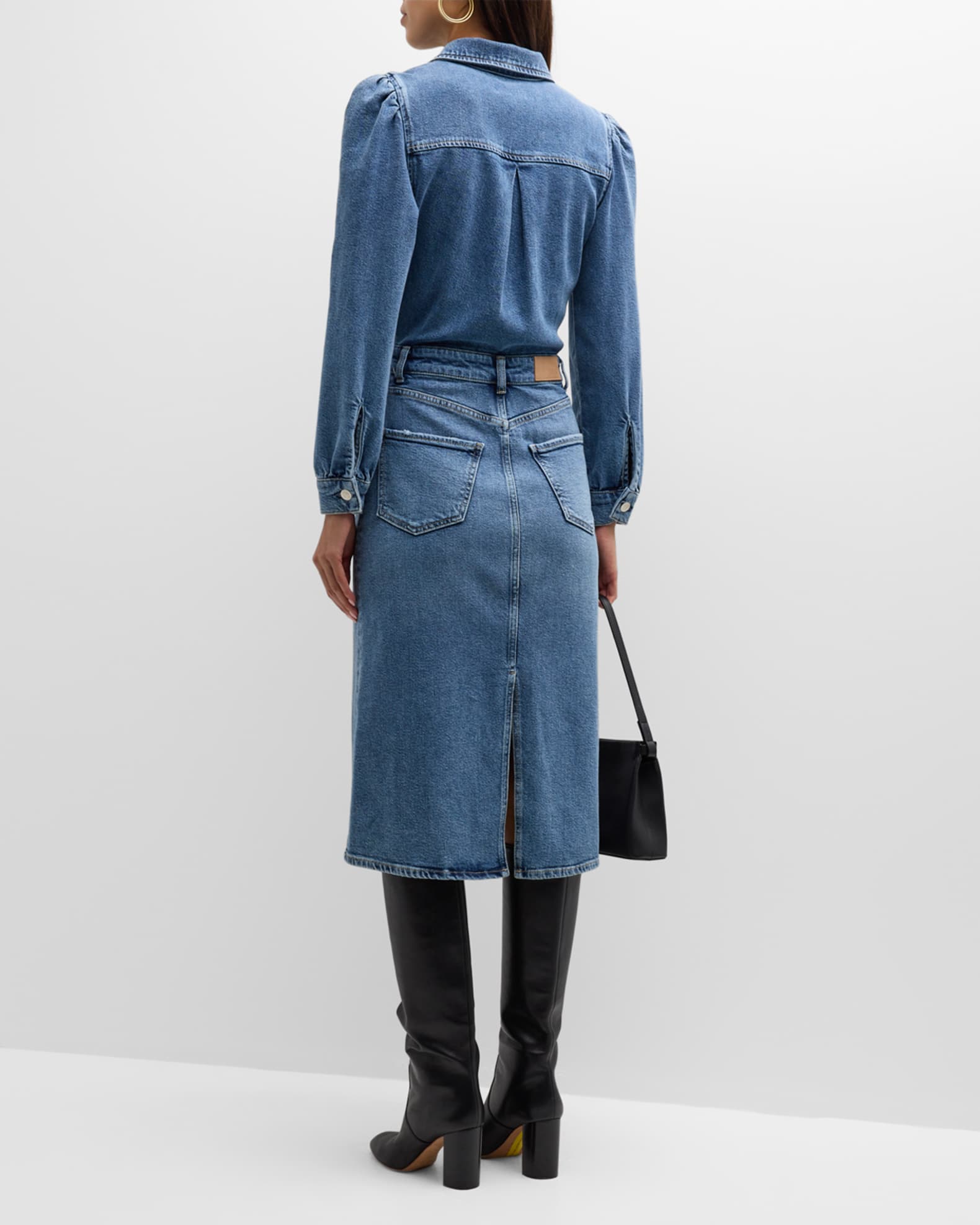 Rails Beverly Denim Midi Shirtdress | Neiman Marcus