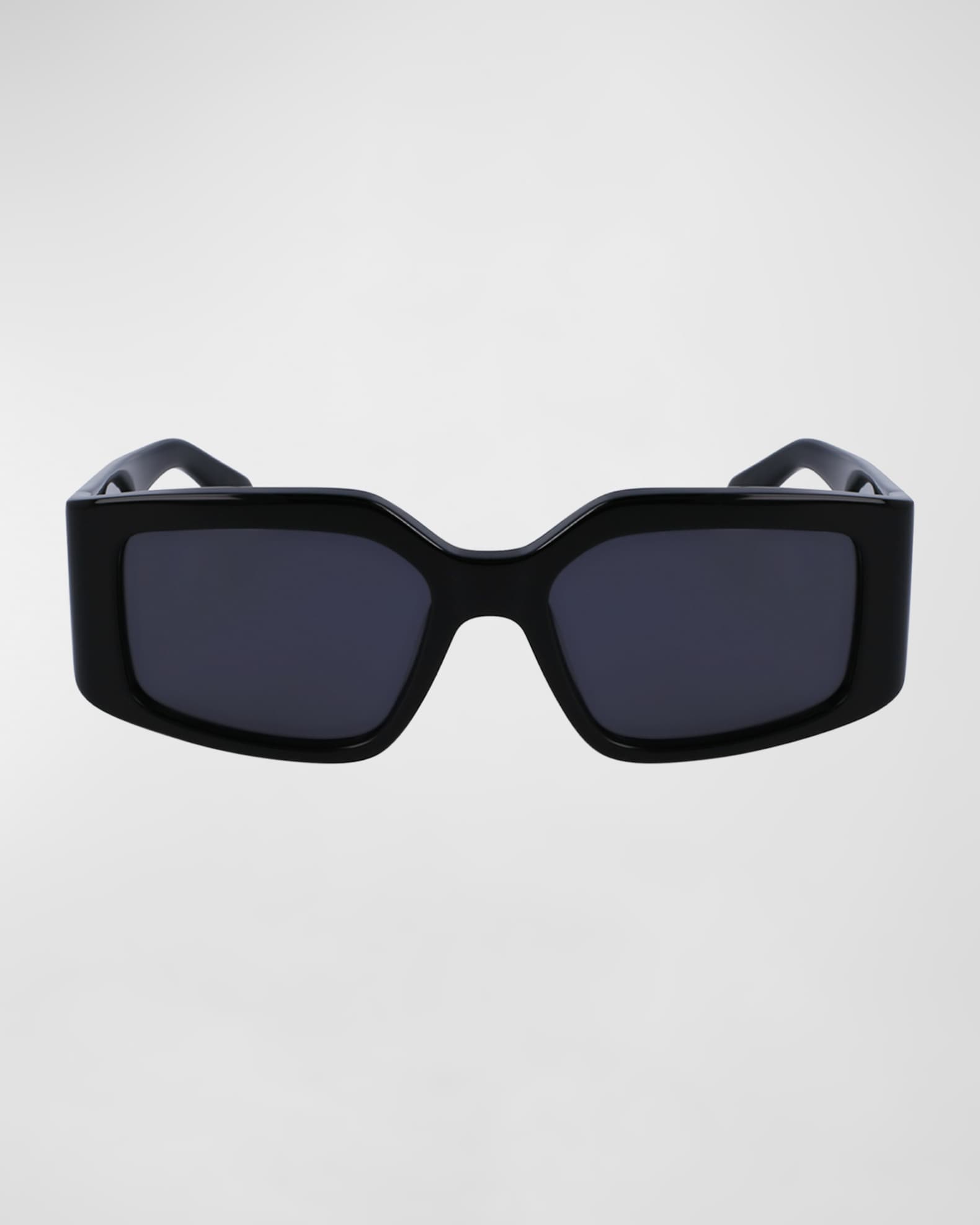 Ferragamo♪SALE♪0770923 Ferragamo Micro-Logo Acetate Rectangle Sunglasses | Neiman
