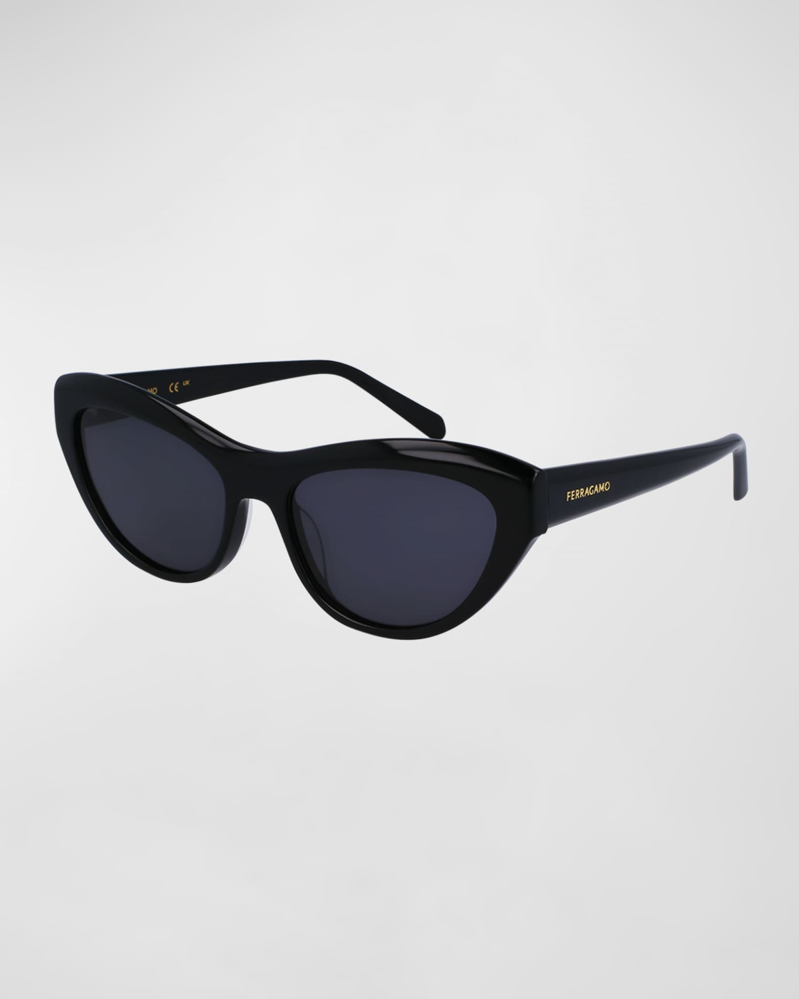 Ferragamo Sleek Logo Acetate Cat-Eye Sunglasses | Neiman Marcus