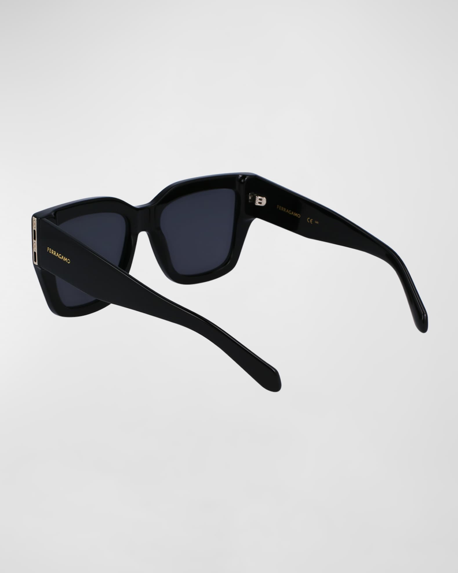 Logo Acetate Square Sunglasses  1