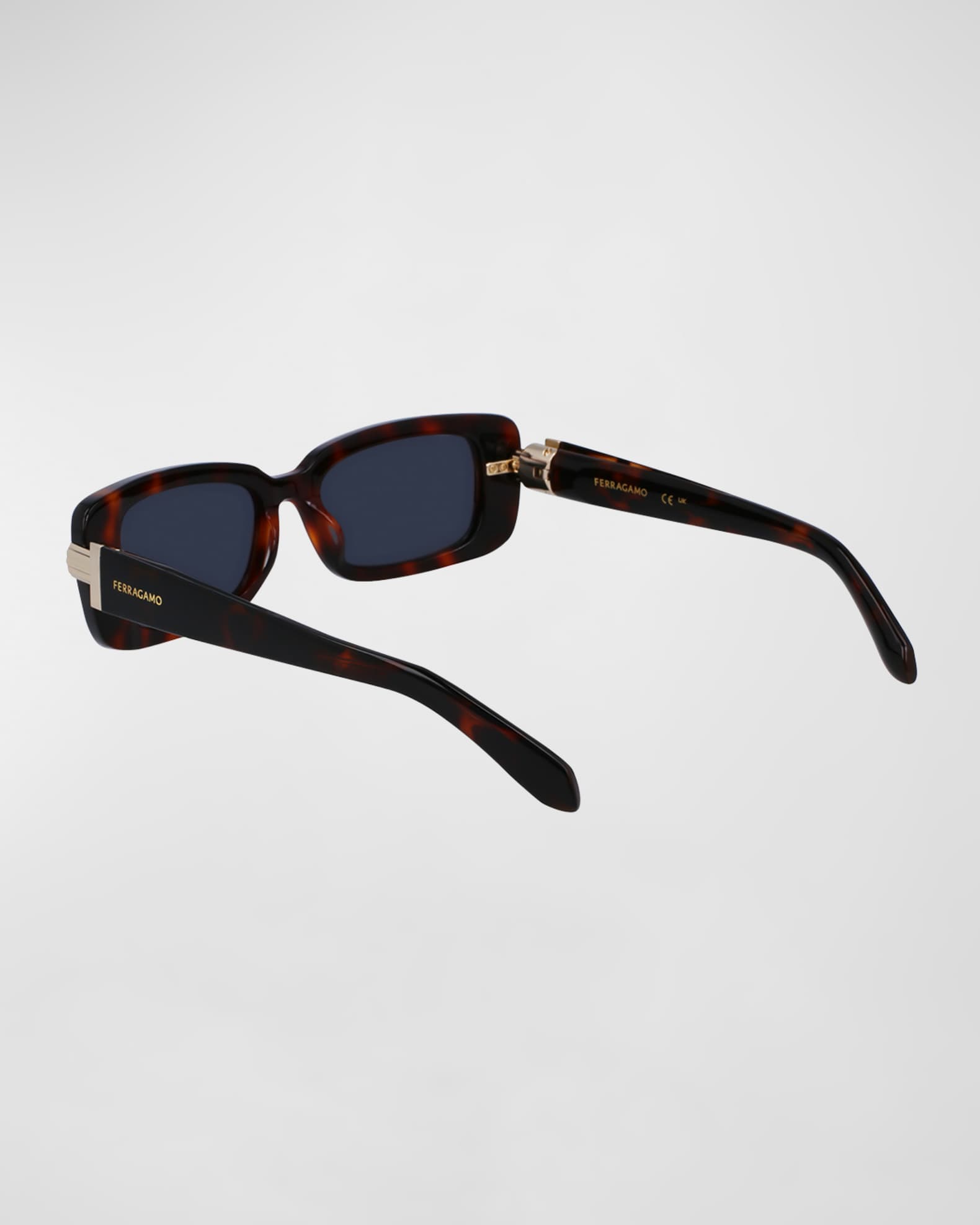 Gancini Evolution Acetate & Metal Rectangle Sunglasses  1