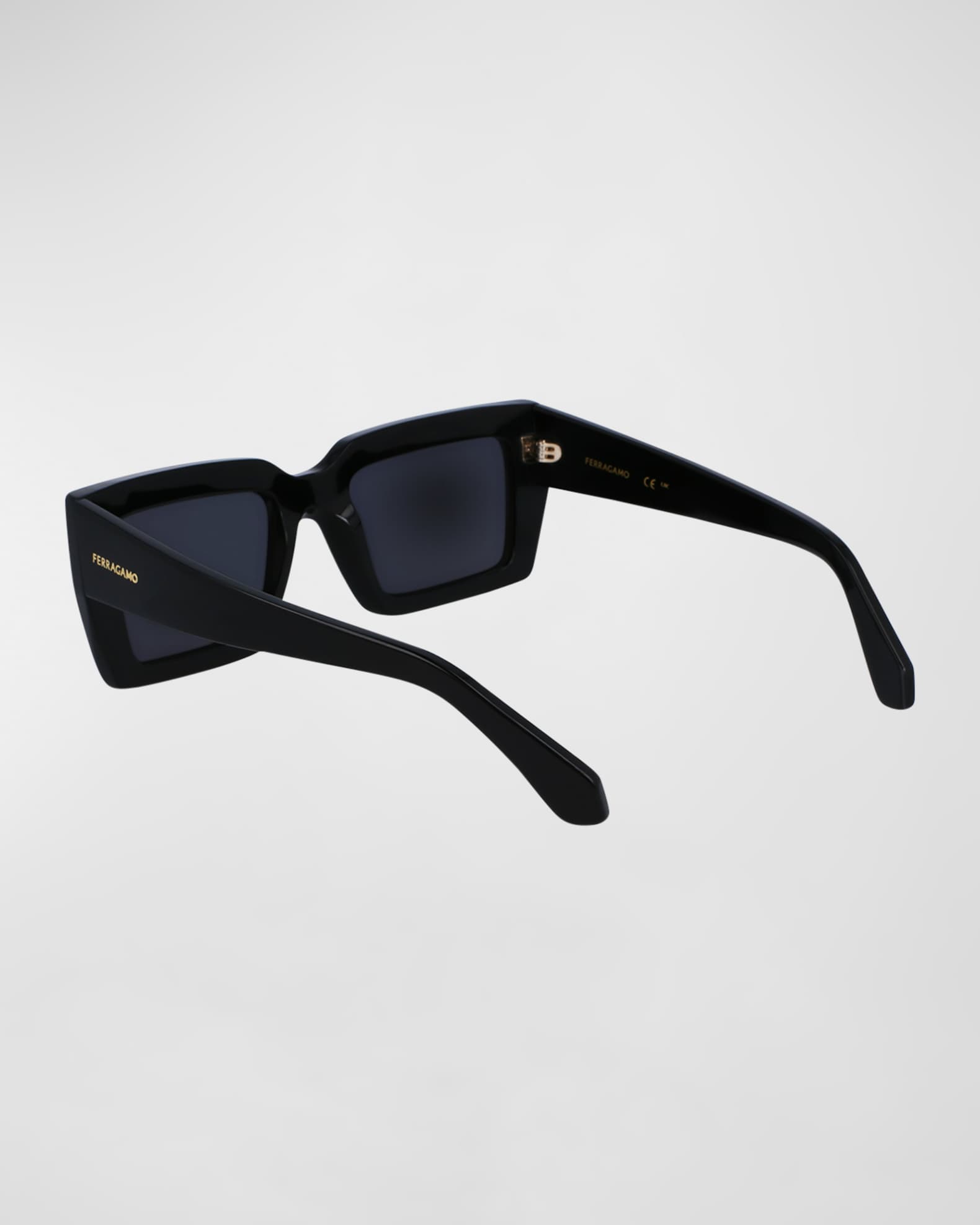 Classic Logo Acetate Rectangle Sunglasses  1