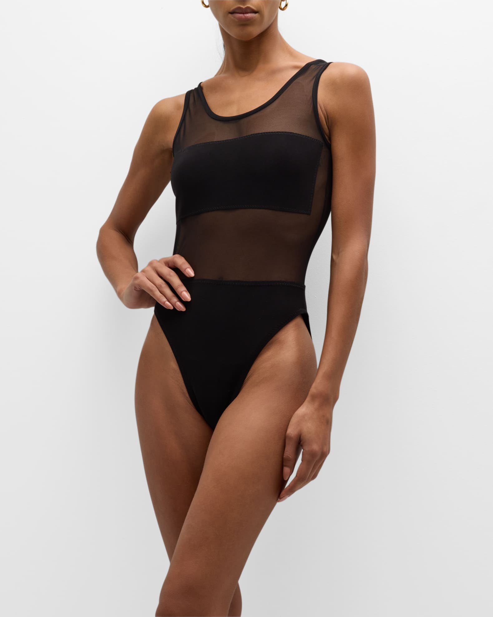 Dash Dash Mesh One-Piece Swimsuit  1