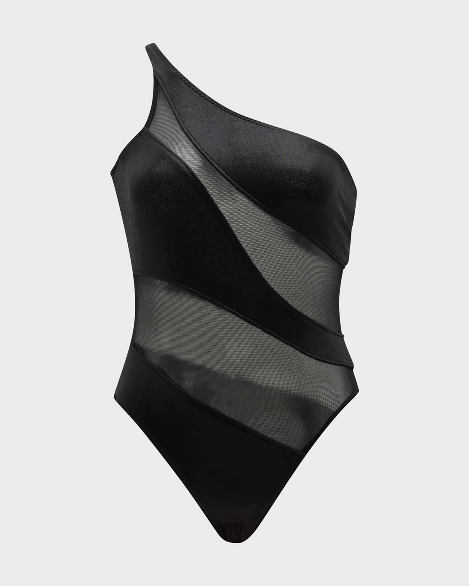 Lame Snake Mesh Mio One-Piece Swimsuit  0