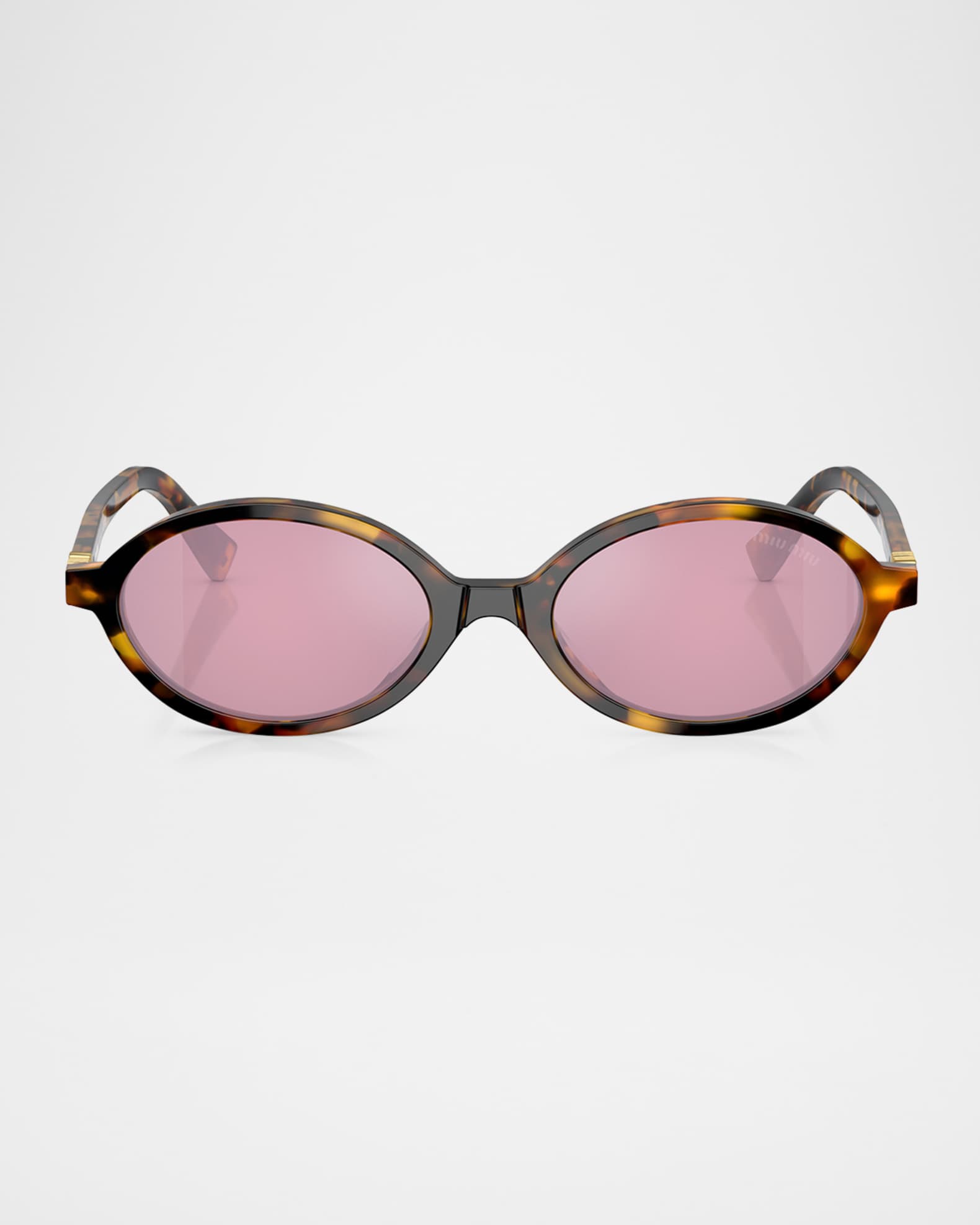 Mirrored Acetate Oval Sunglasses 0