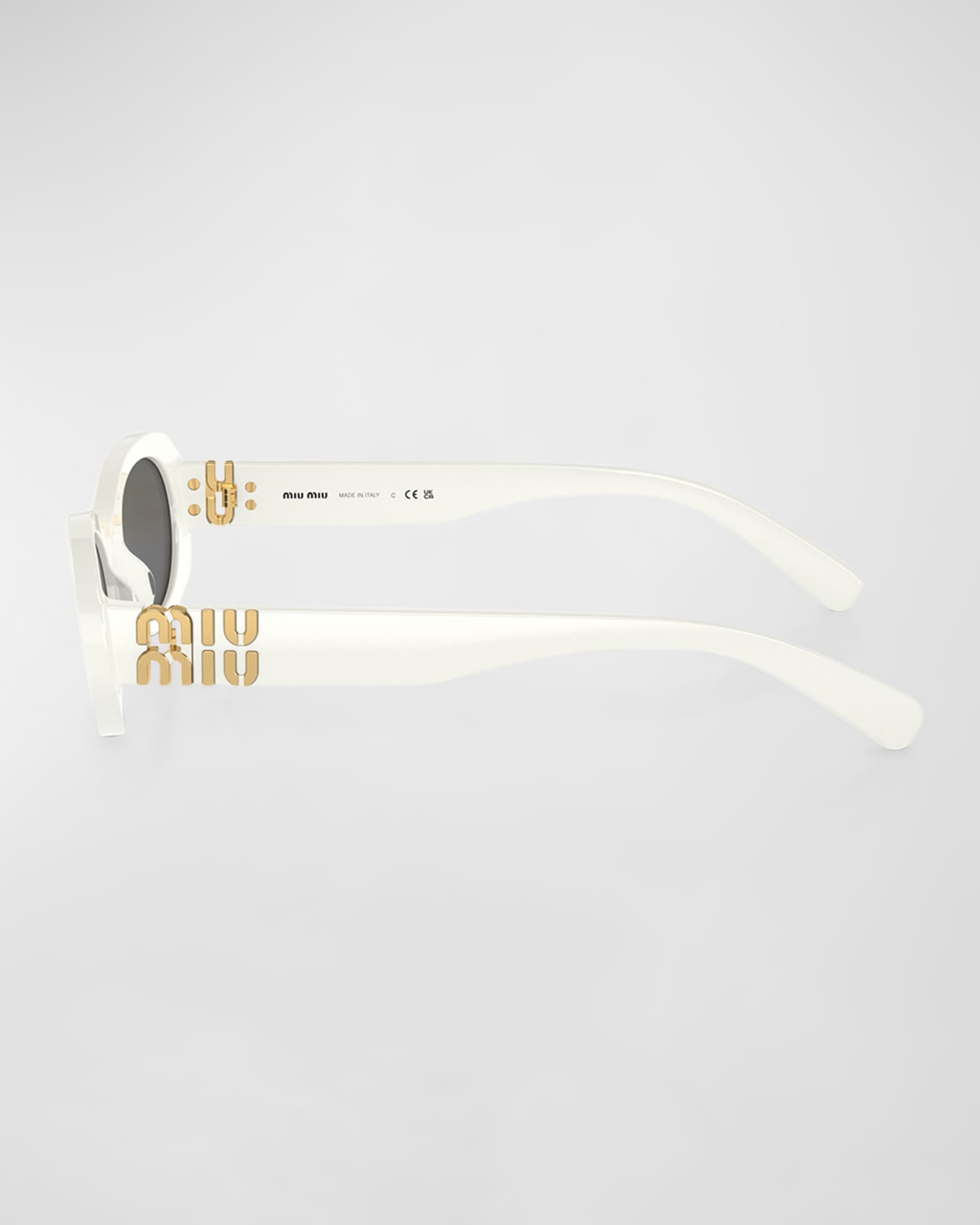 Logo Acetate Oval Sunglasses 1