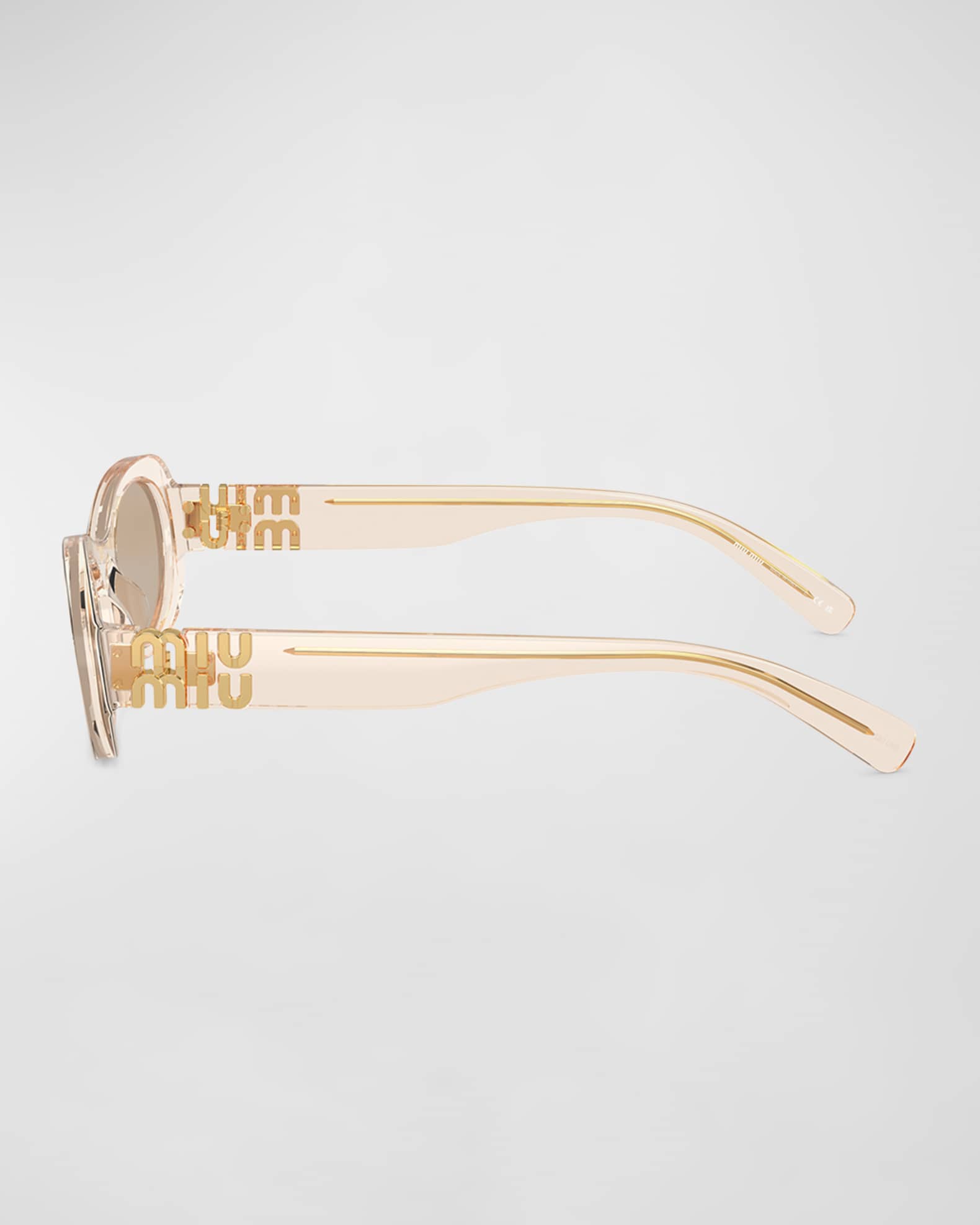 Logo Acetate Oval Sunglasses 1