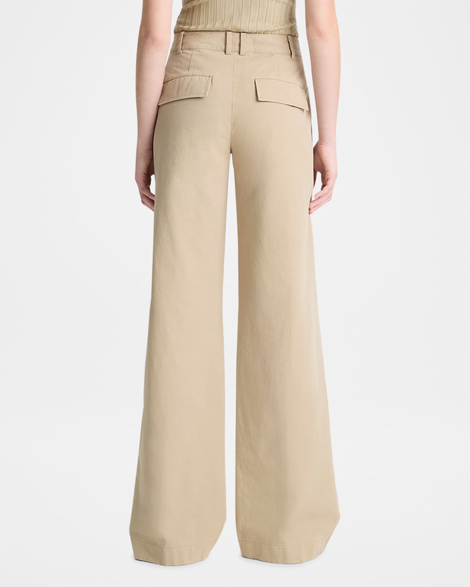 Wide Leg Trousers in Ficus