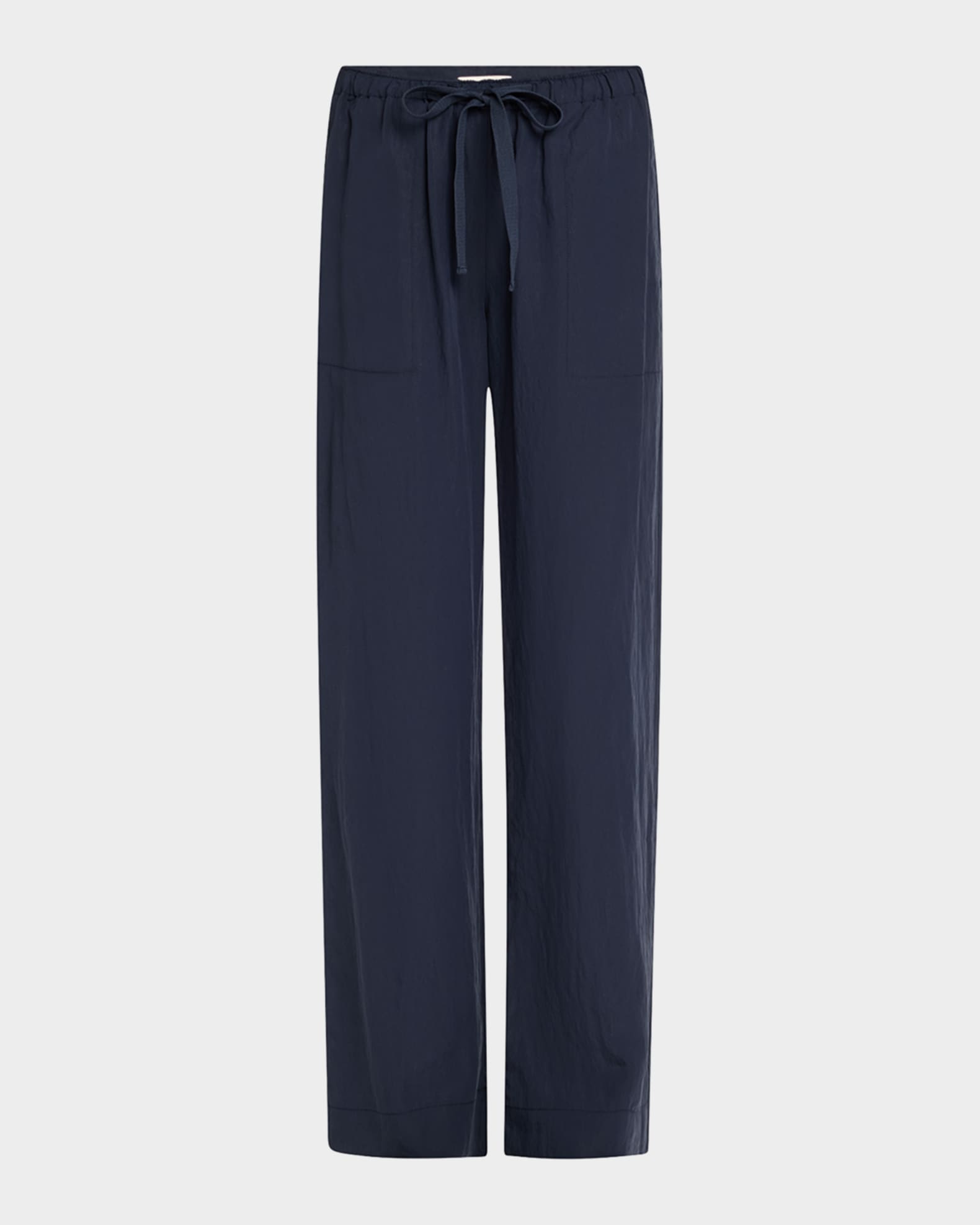 Mid-Rise Wide-Leg Utility Drawstring Pants 0