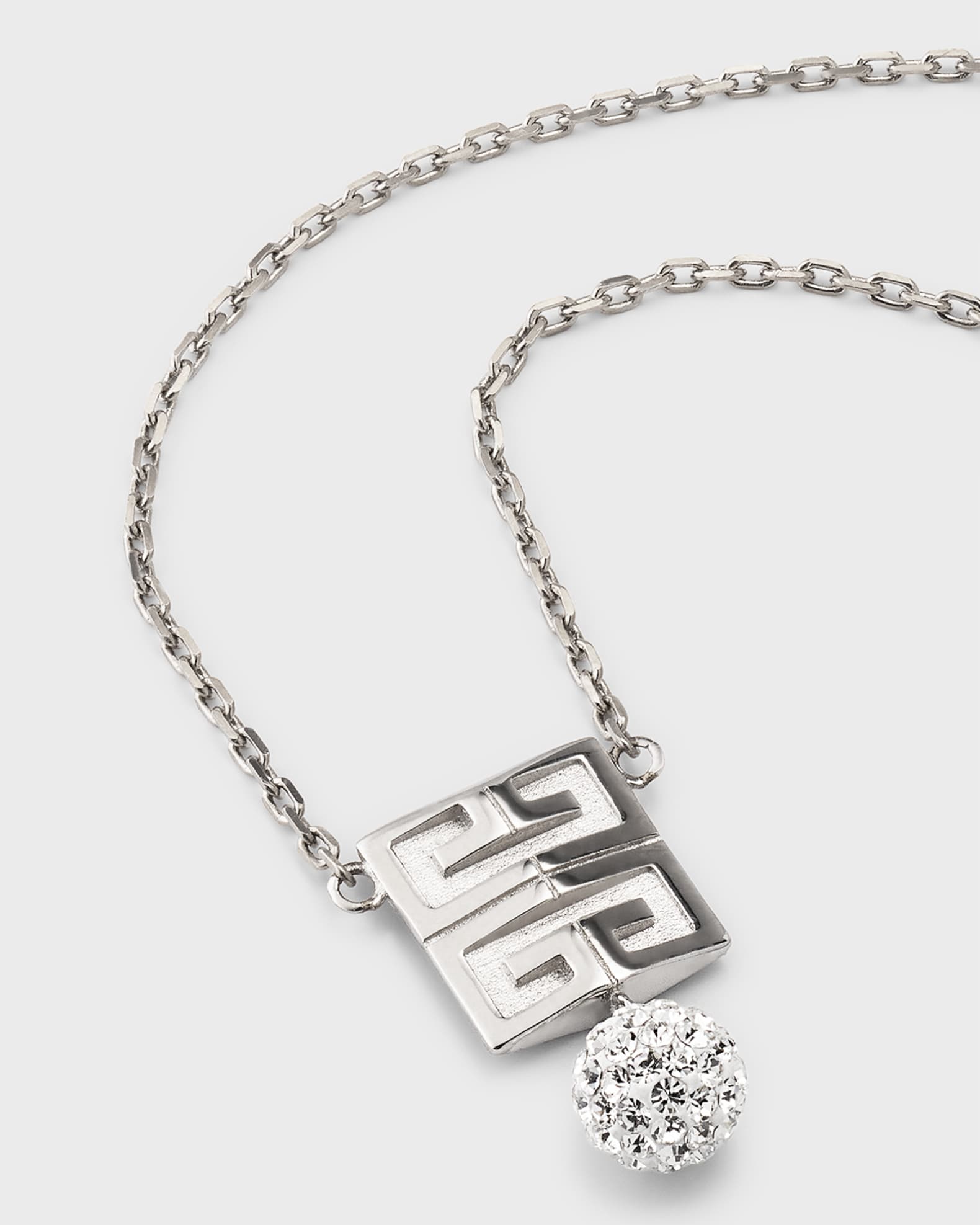 美品✨Givenchy 4G Necklace Vintage Unisex Givenchy Men's Small 4G Crystal Lock Pendant Necklace | Neiman Marcus