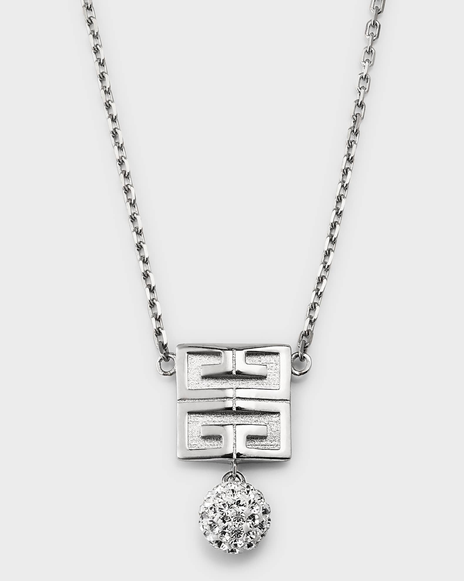 4G Silvery Crystal Necklace 0