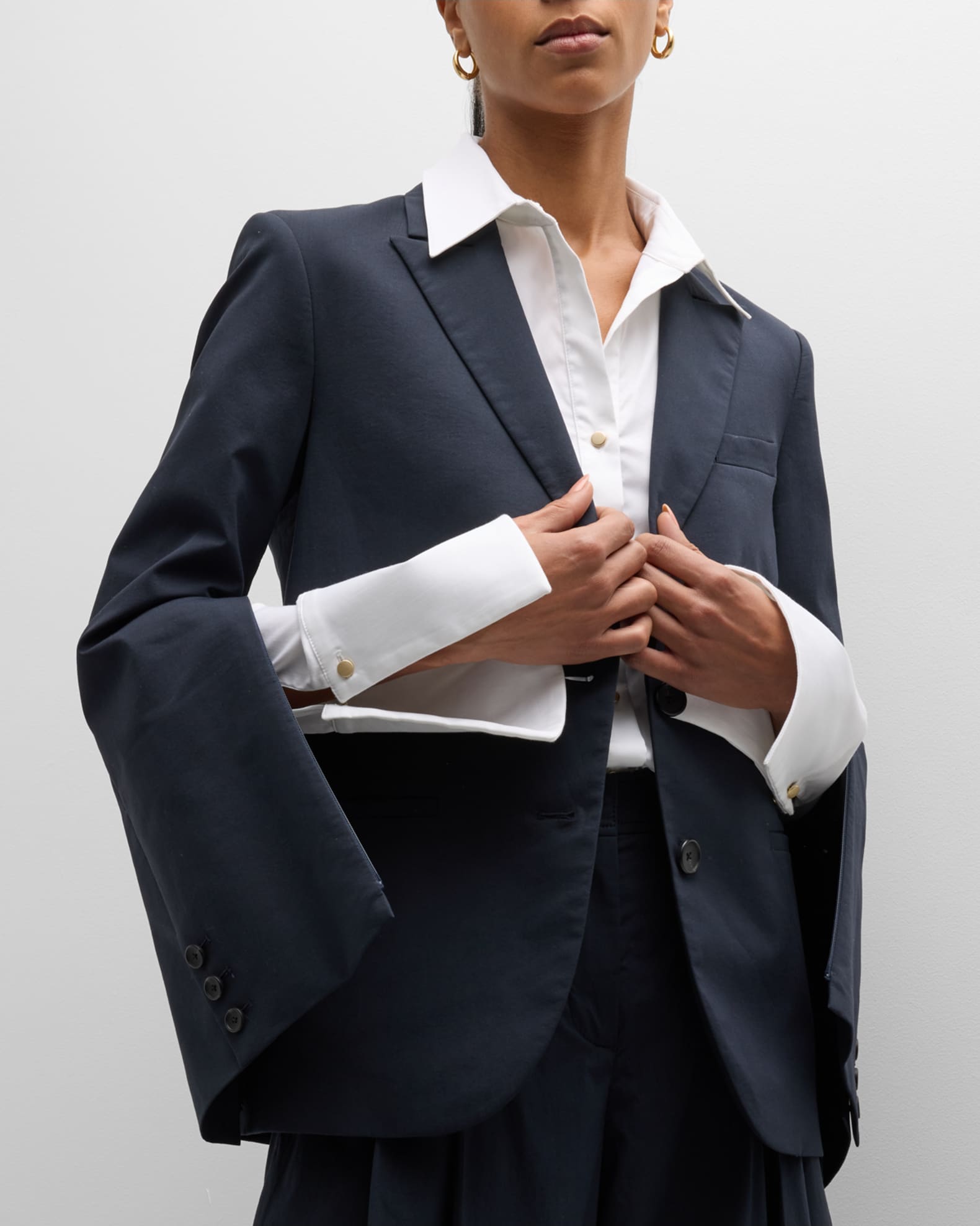 Cotton boyfriend blazer shop