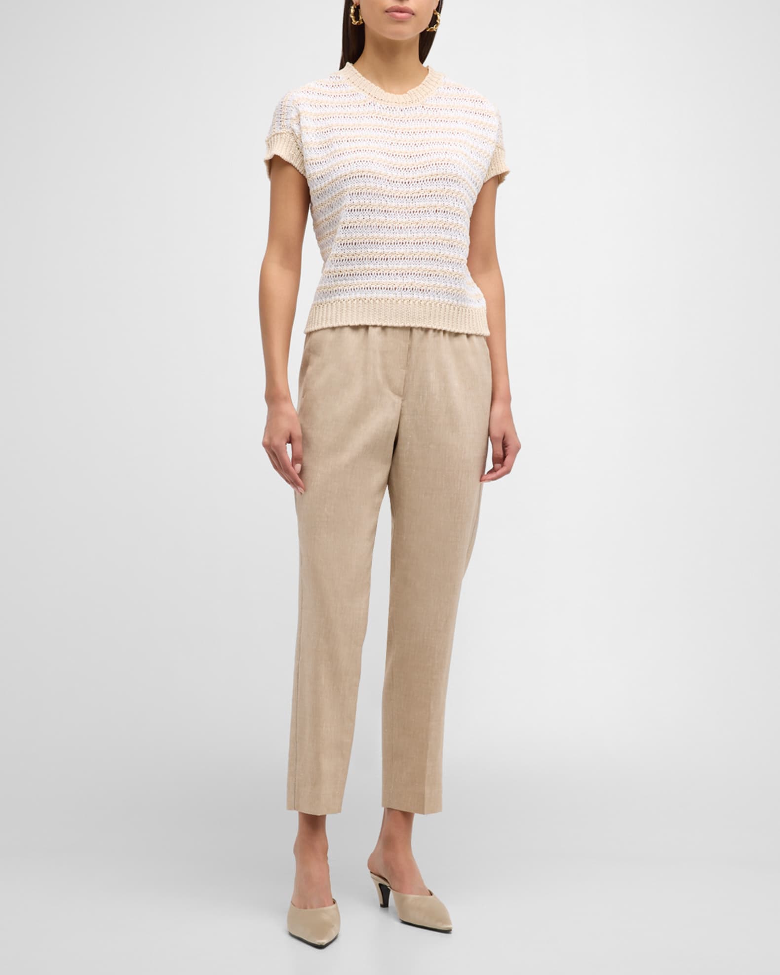 Peserico bead-embellished trousers - Grey