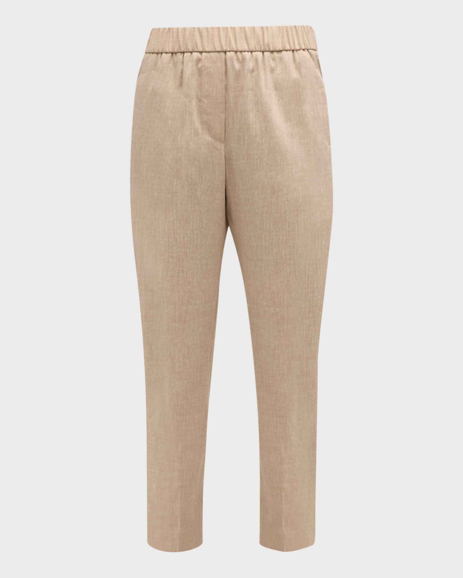 Peserico tapered cropped trousers - White