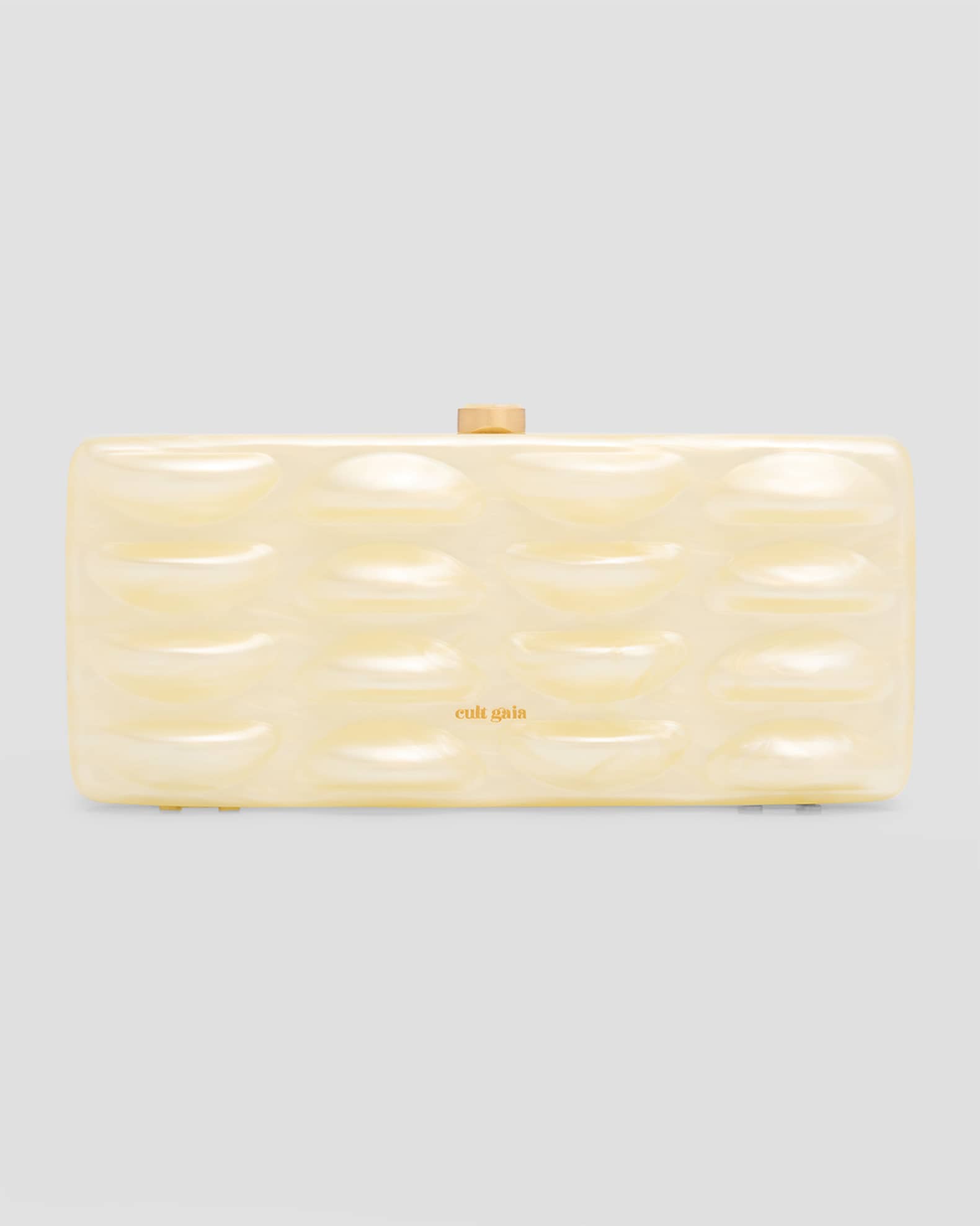 Cult Gaia Jules Textured Acrylic Clutch Bag