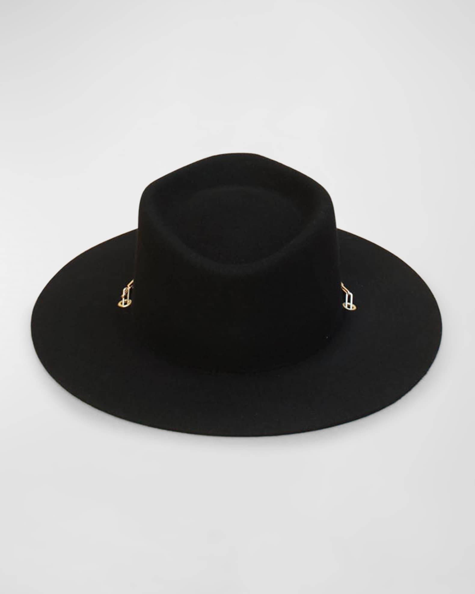 Ulysse Merino Wool Fedora With Chain  1