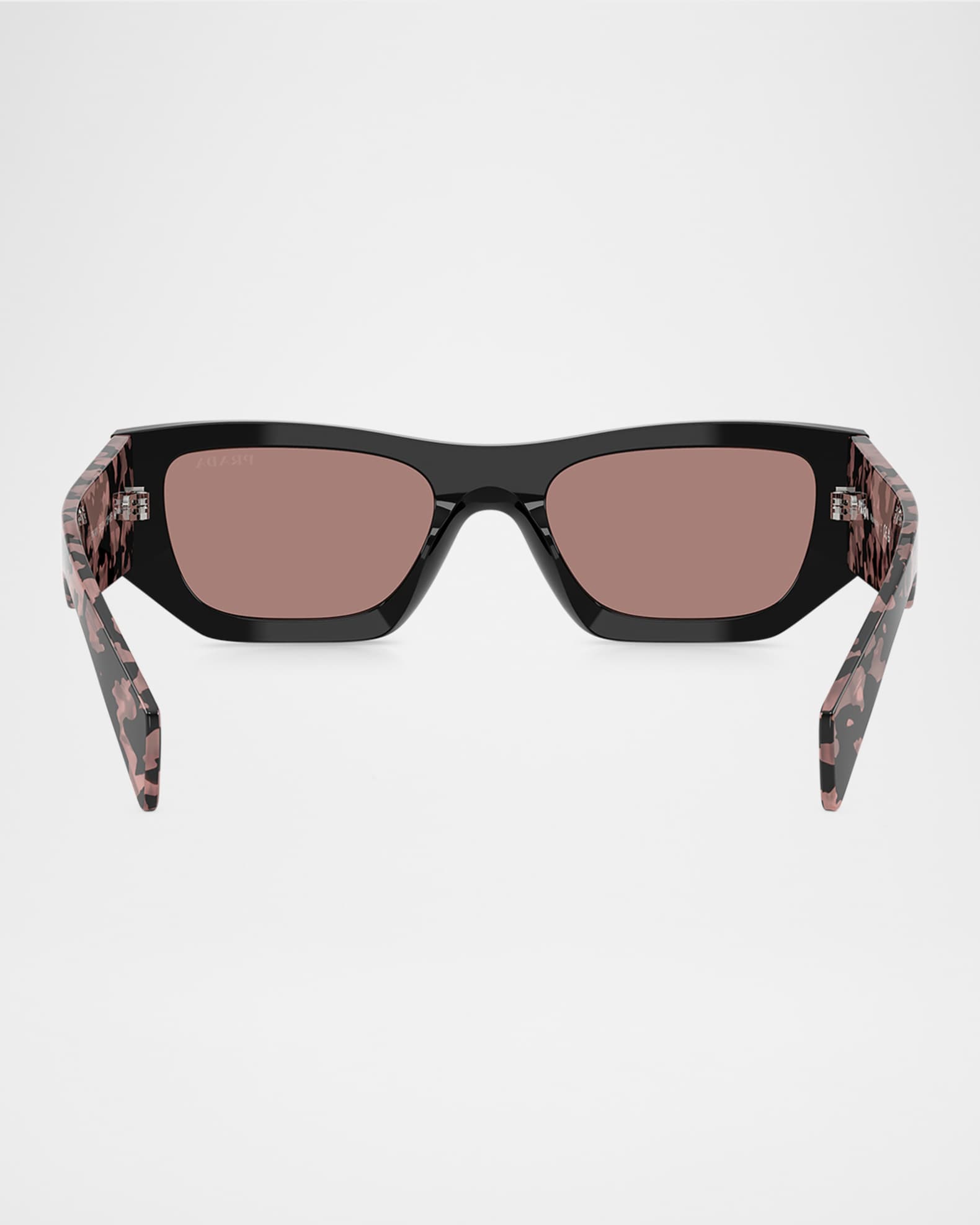 Prada Bold Acetate & Plastic Rectangle Sunglasses | Neiman Marcus