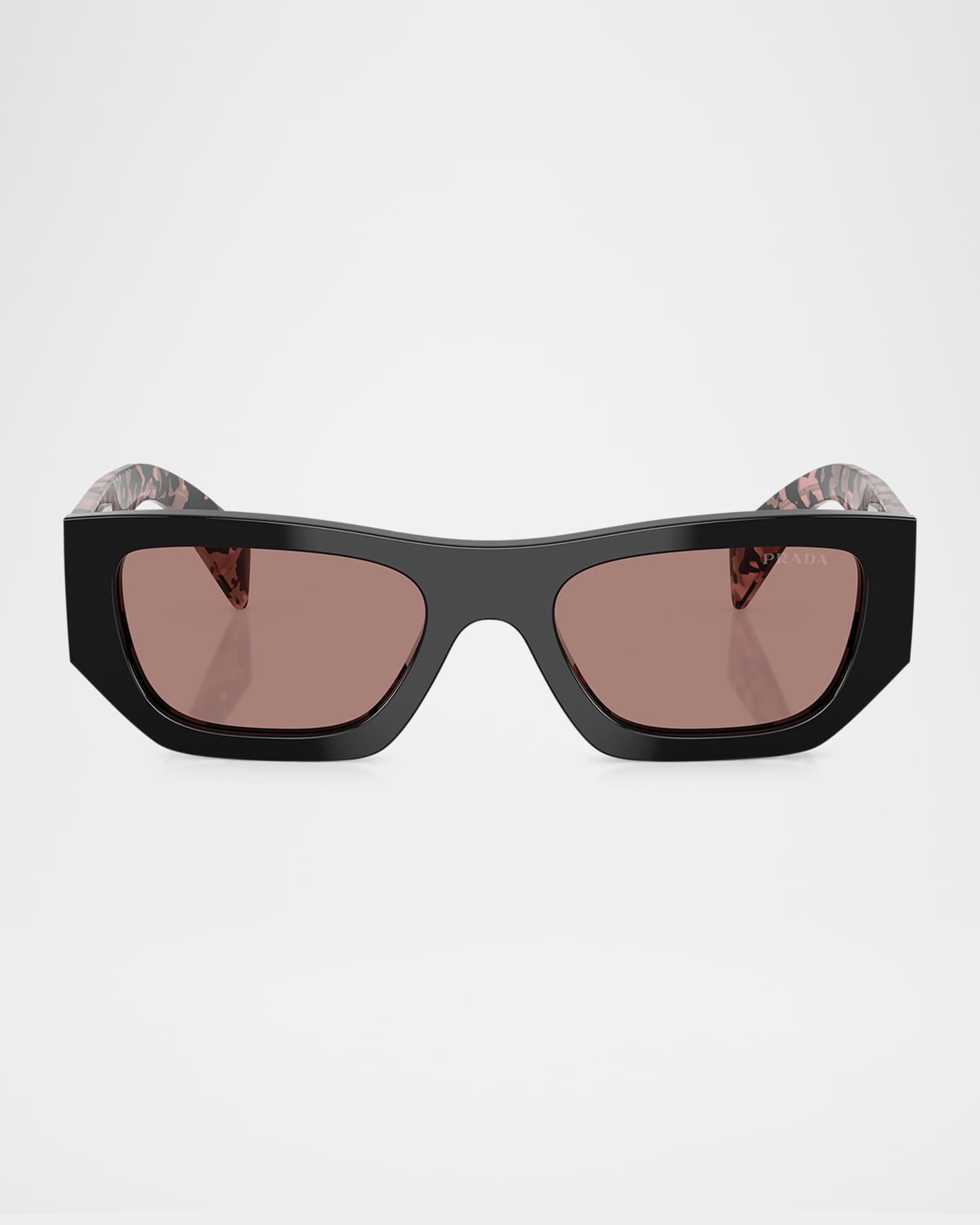 Bold Acetate & Plastic Rectangle Sunglasses  0
