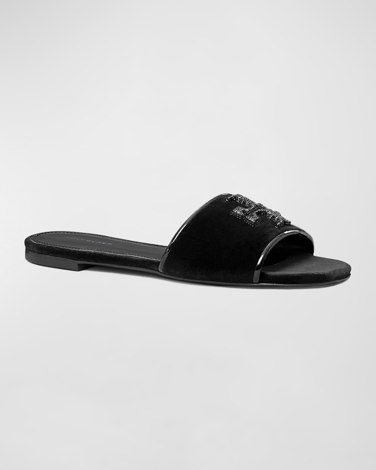 Tory burch black slides deals