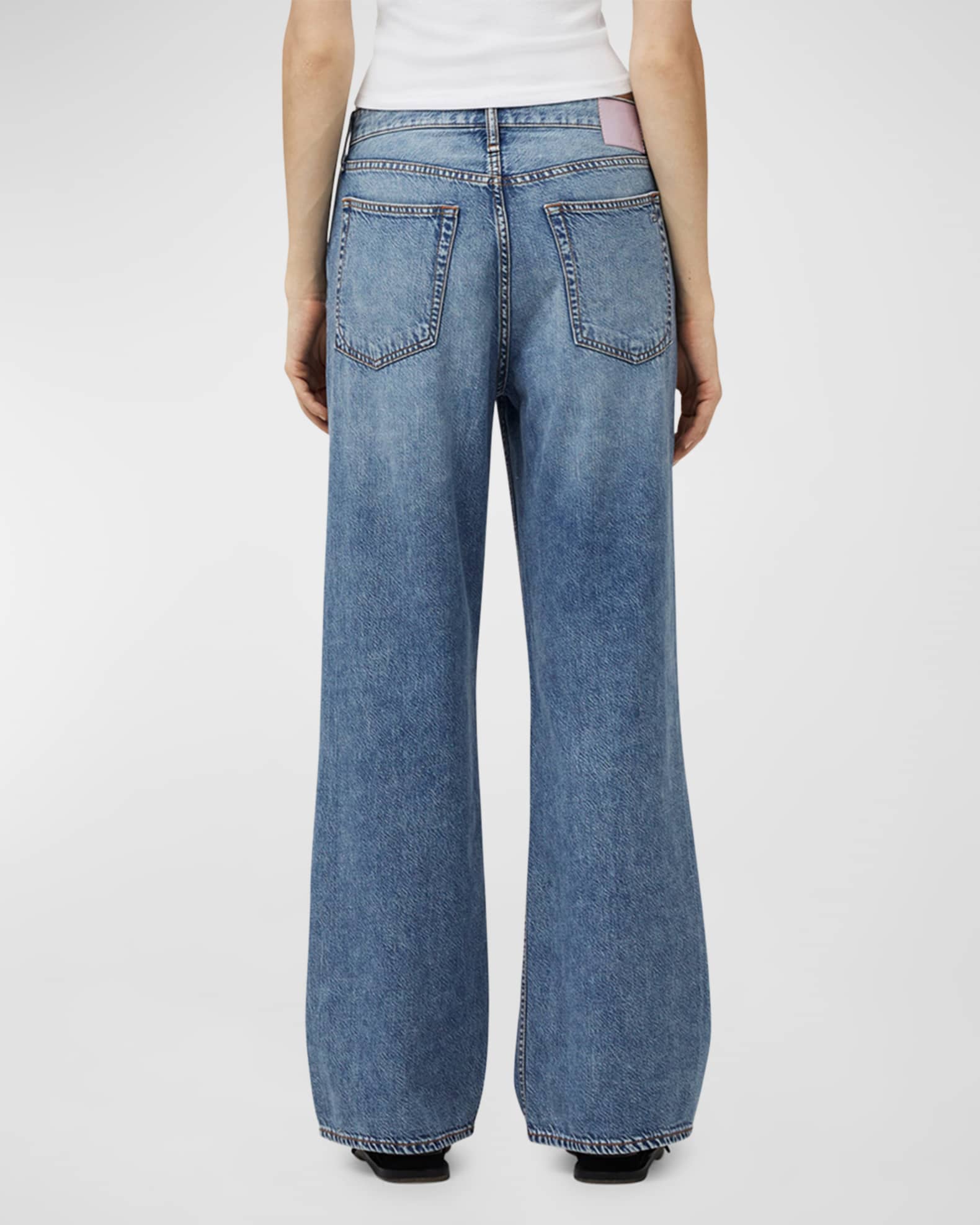 Rag & Bone Featherweight Logan Mid-Rise Wide Relaxed Jeans | Neiman Marcus