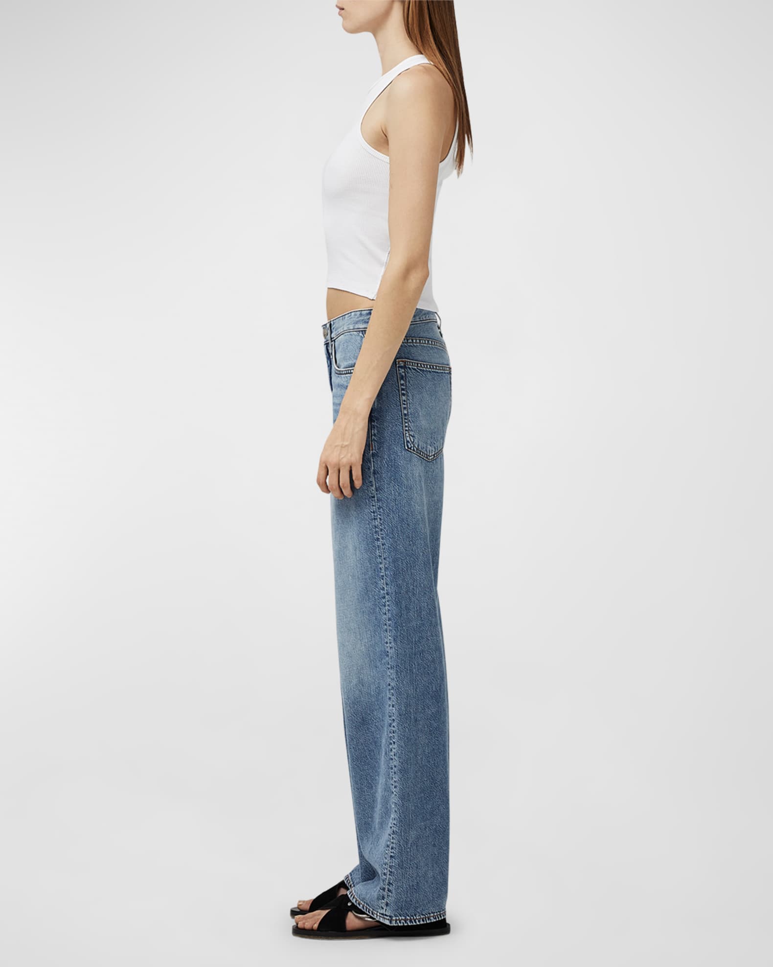 Featherweight Logan Wide Leg - Audrey: Mid-Rise Jean