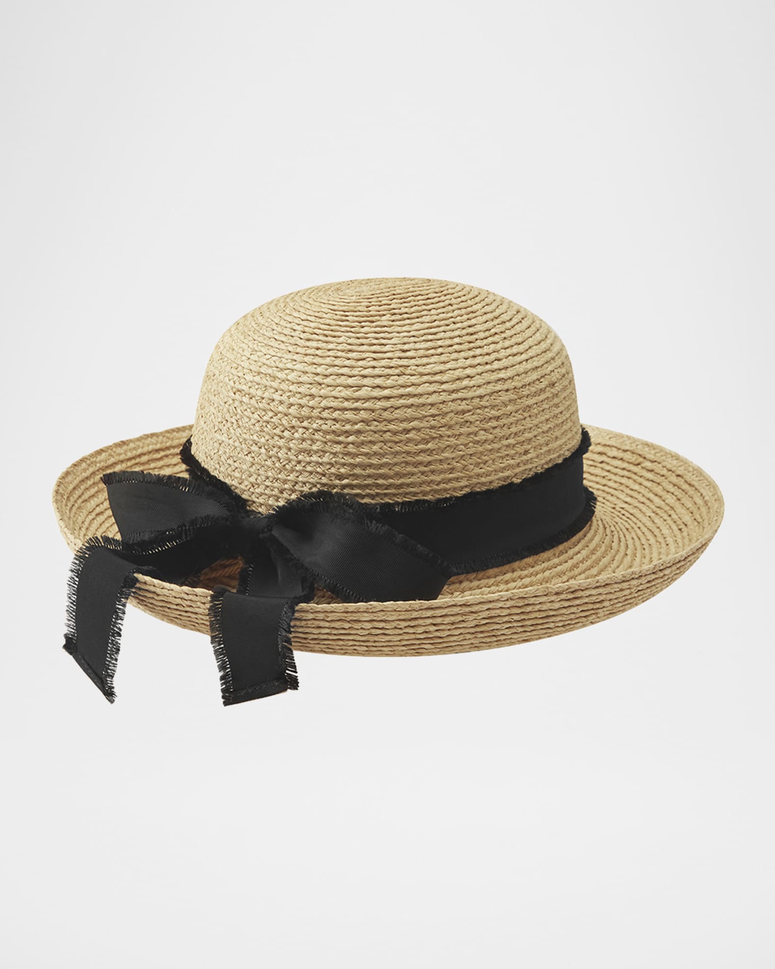 Braided Raffia Sun Hat With Grosgrain Bow  1