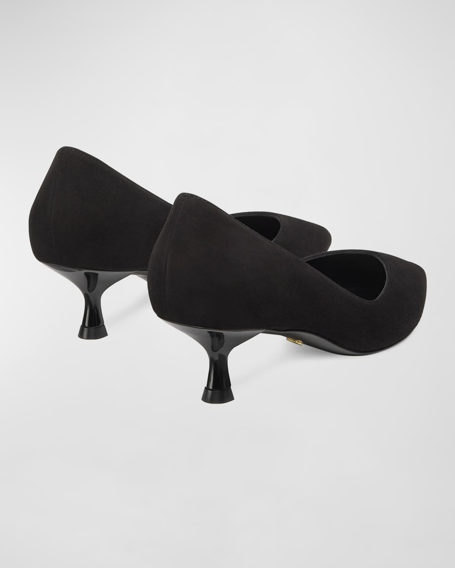 Stuart Weitzman Eva Suede Kitten-Heel Pumps | Neiman Marcus